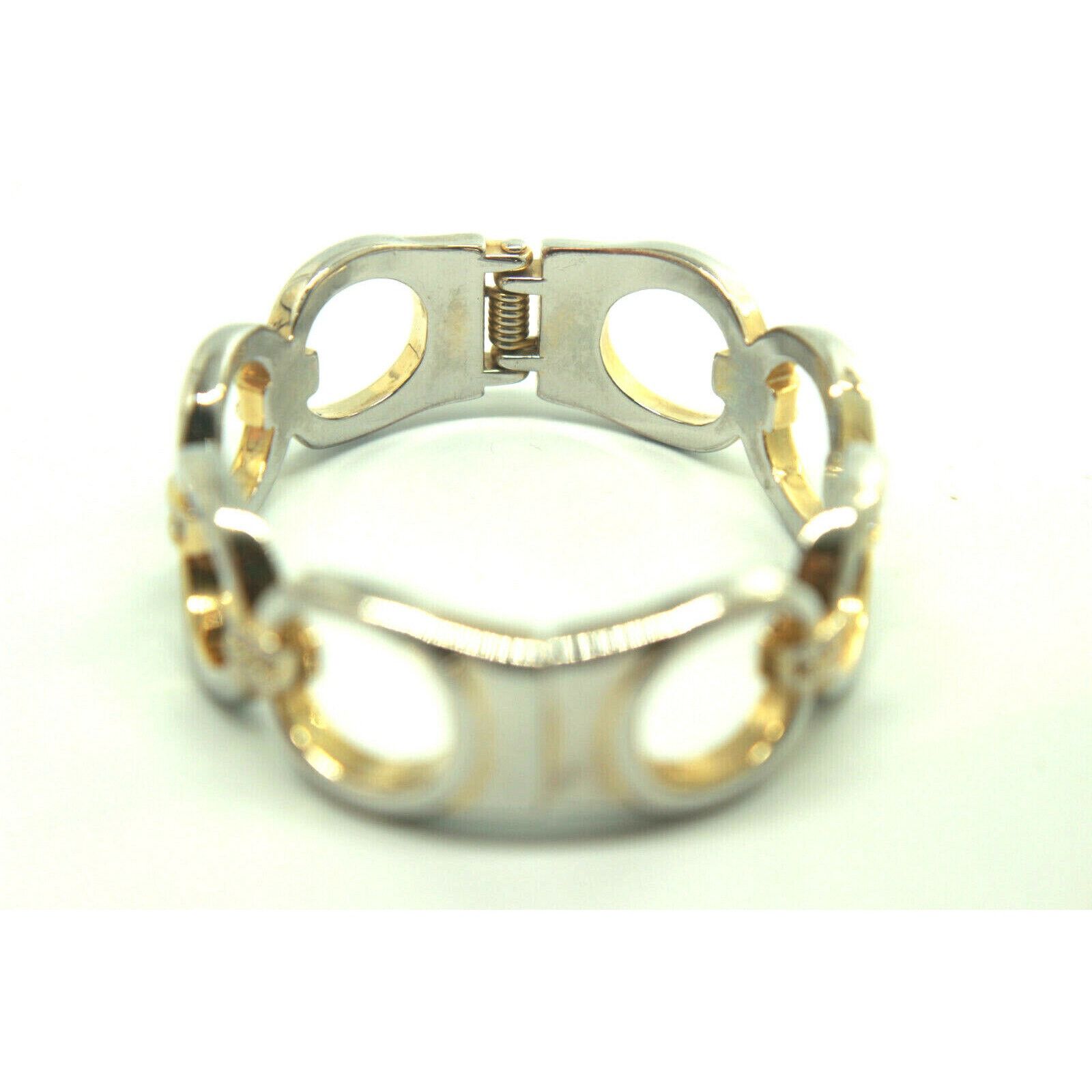 Other Vintage Silvertone Goldtone Rhinestone Cuff Bracelet Size ONE SIZE - 2 Thumbnail