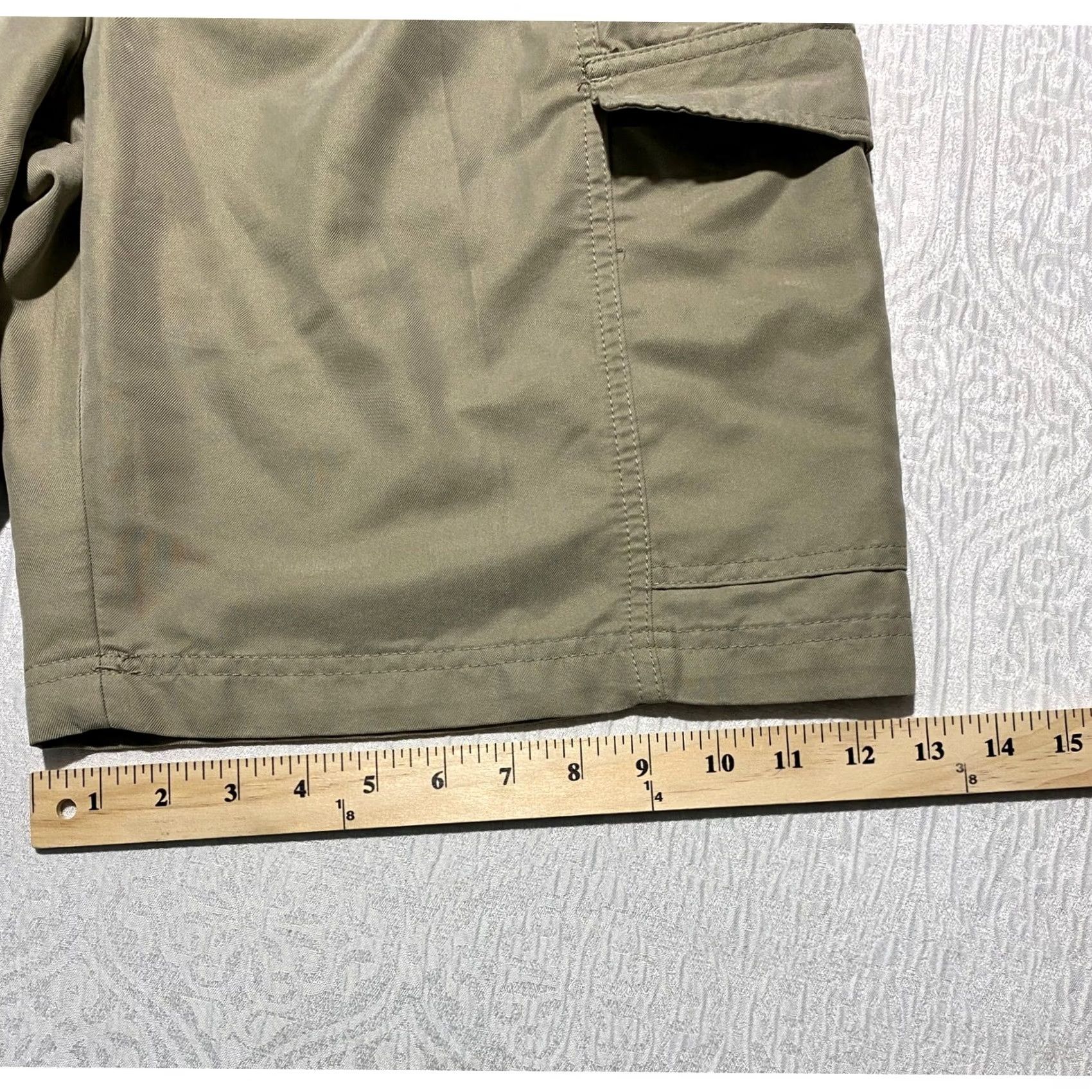 Alfani Alfani Mens 36 Khaki Cargo Shorts Modal Blend Tan Utility Summer Casual Size US 36 / EU 52 - 7 Thumbnail