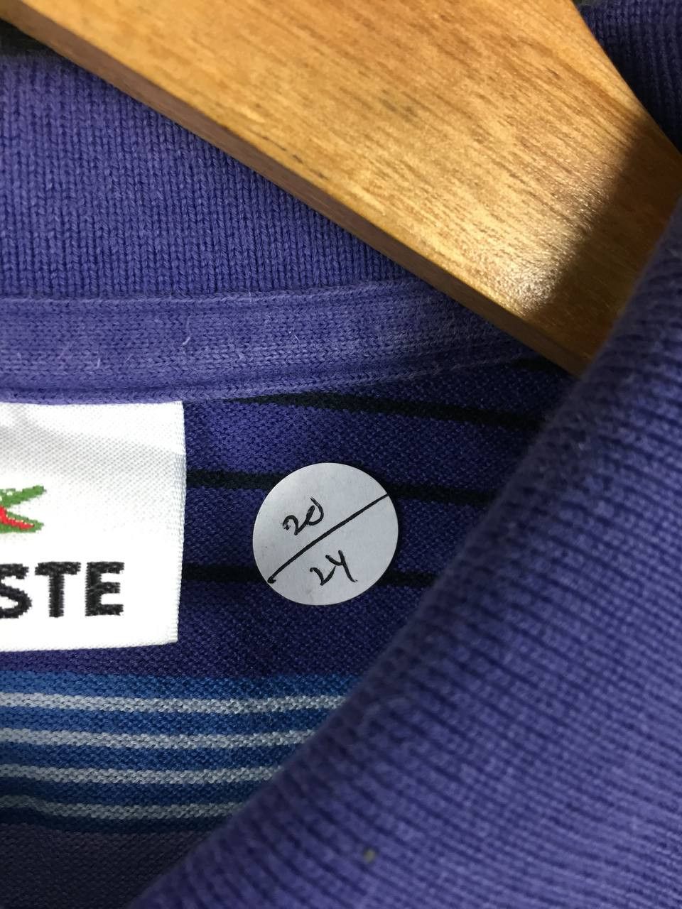 Lacoste Vtg Lacoste Made In Japan Embroidered Logo Striped Polo Tee Size US M / EU 48-50 / 2 - 11 Thumbnail