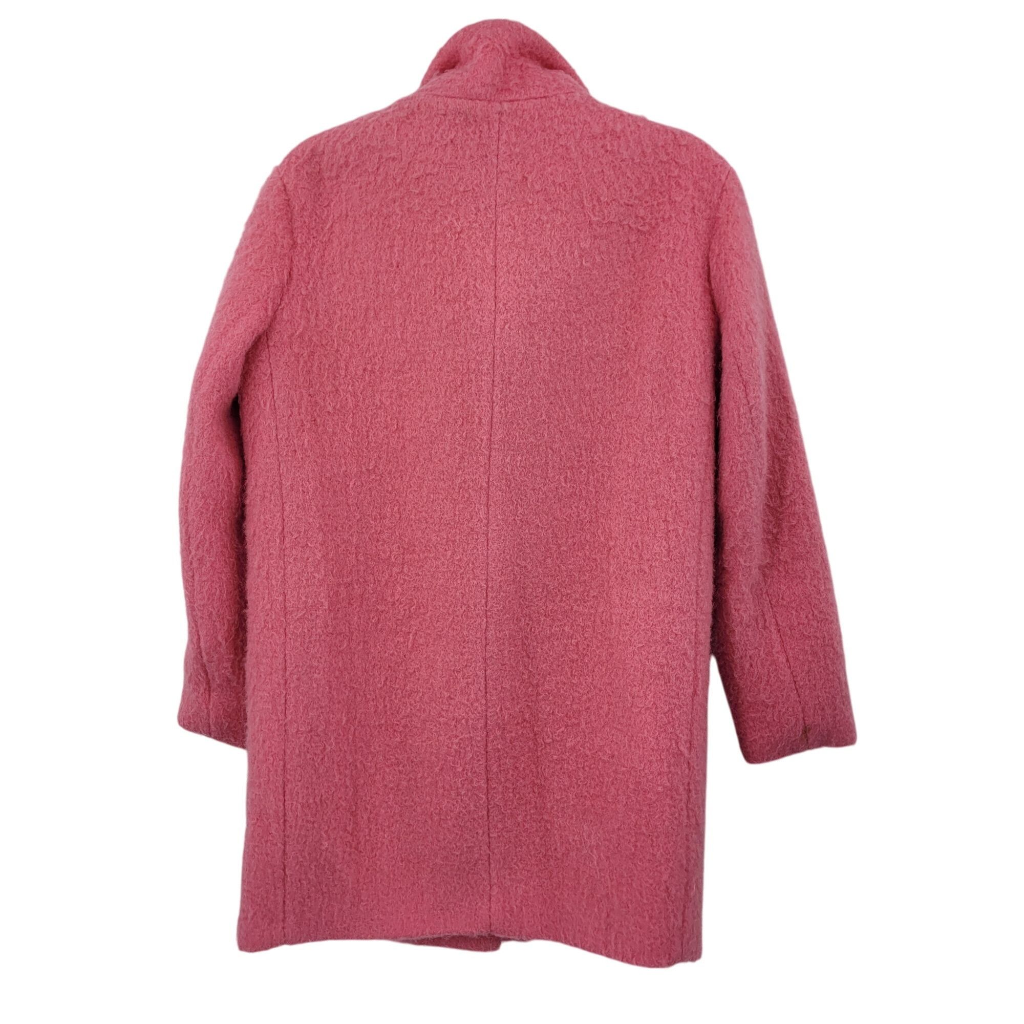 H&M H&M Womens Bubble Gum Pink Wool Oversized Coat 6 Barbiecore Size S / US 4 / IT 40 - 2 Thumbnail