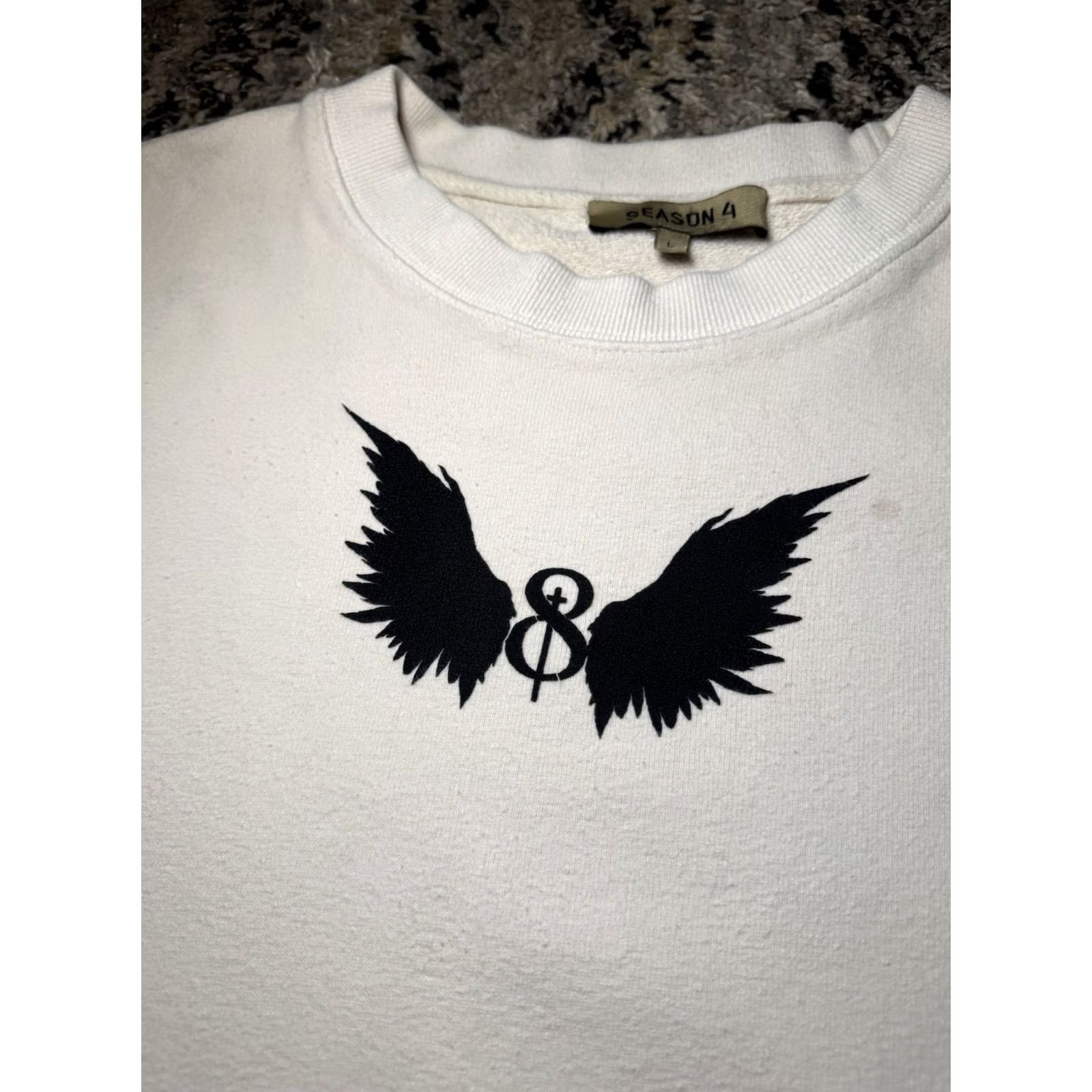 Yeezy VINTAGE Yeezy Season 4 Wing Logo Crewneck Sweatshirt Men Large Beige Oversized Ye Size US L / EU 52-54 / 3 - 4 Thumbnail