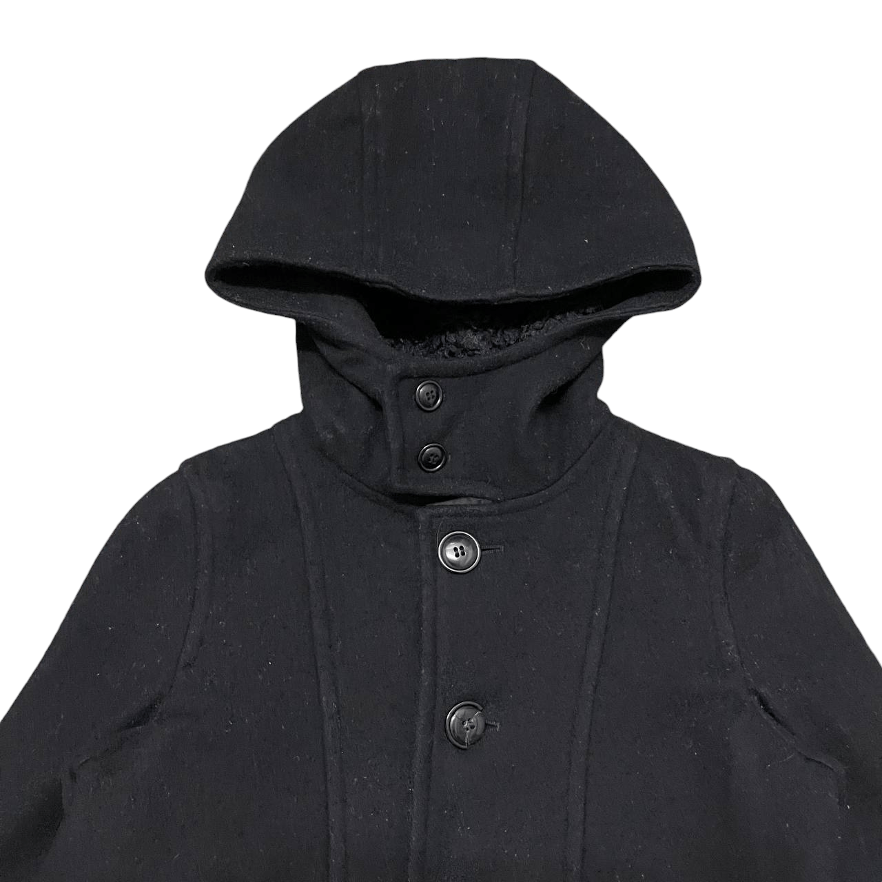 Issey Miyake Vintage Issey Miyake Sunao Kuwahara Wool Hooded Coat Size US S / EU 44-46 / 1 - 2 Thumbnail
