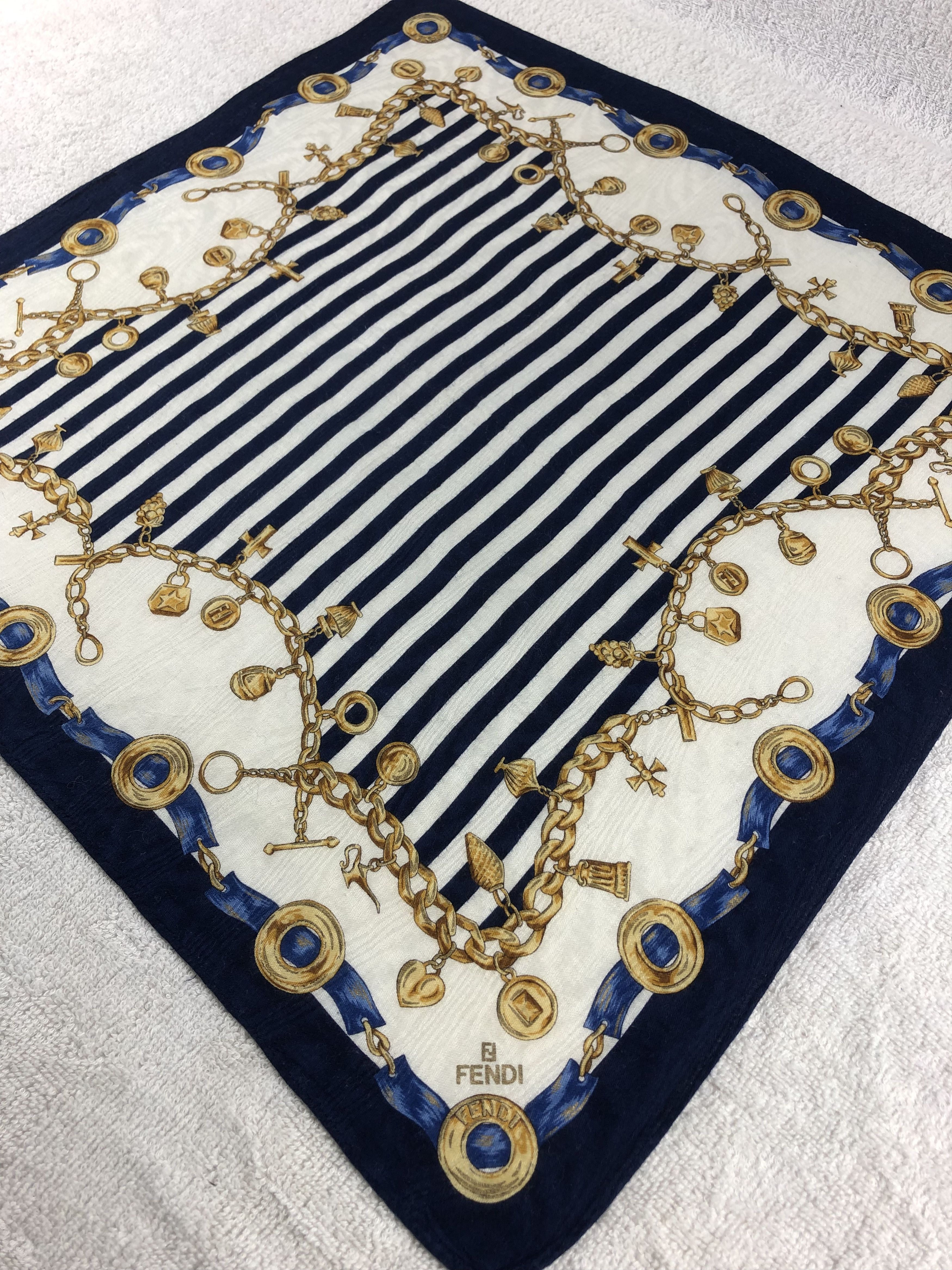 Vintage Vintage Fendi Handkerchief / Bandana / Neckerchief A1741 Size ONE SIZE - 4 Thumbnail