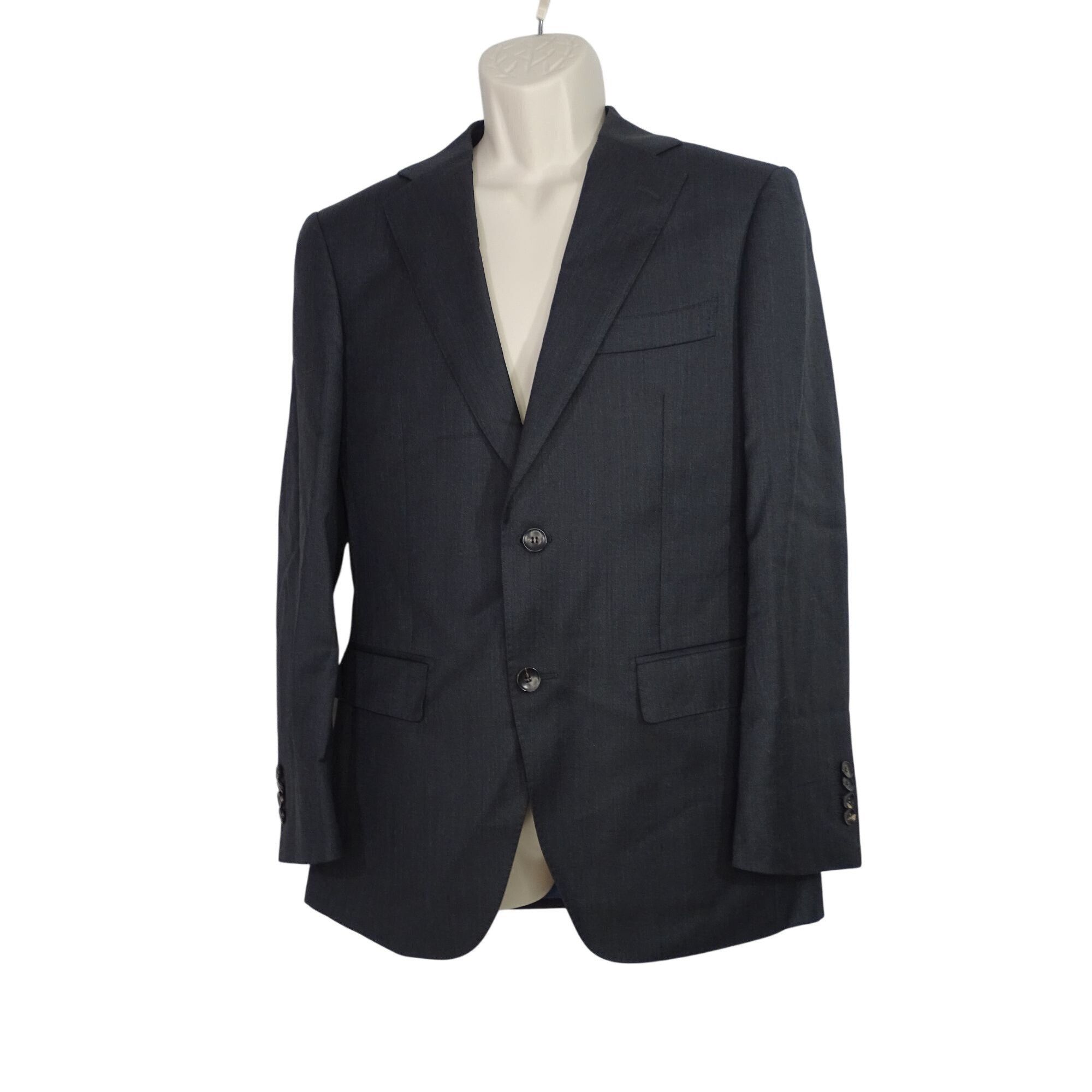 Suitsupply Suitsupply Zignone Napoli 2-Button Wool Suit Jacket Grey 46 Size 46R - 1 Thumbnail
