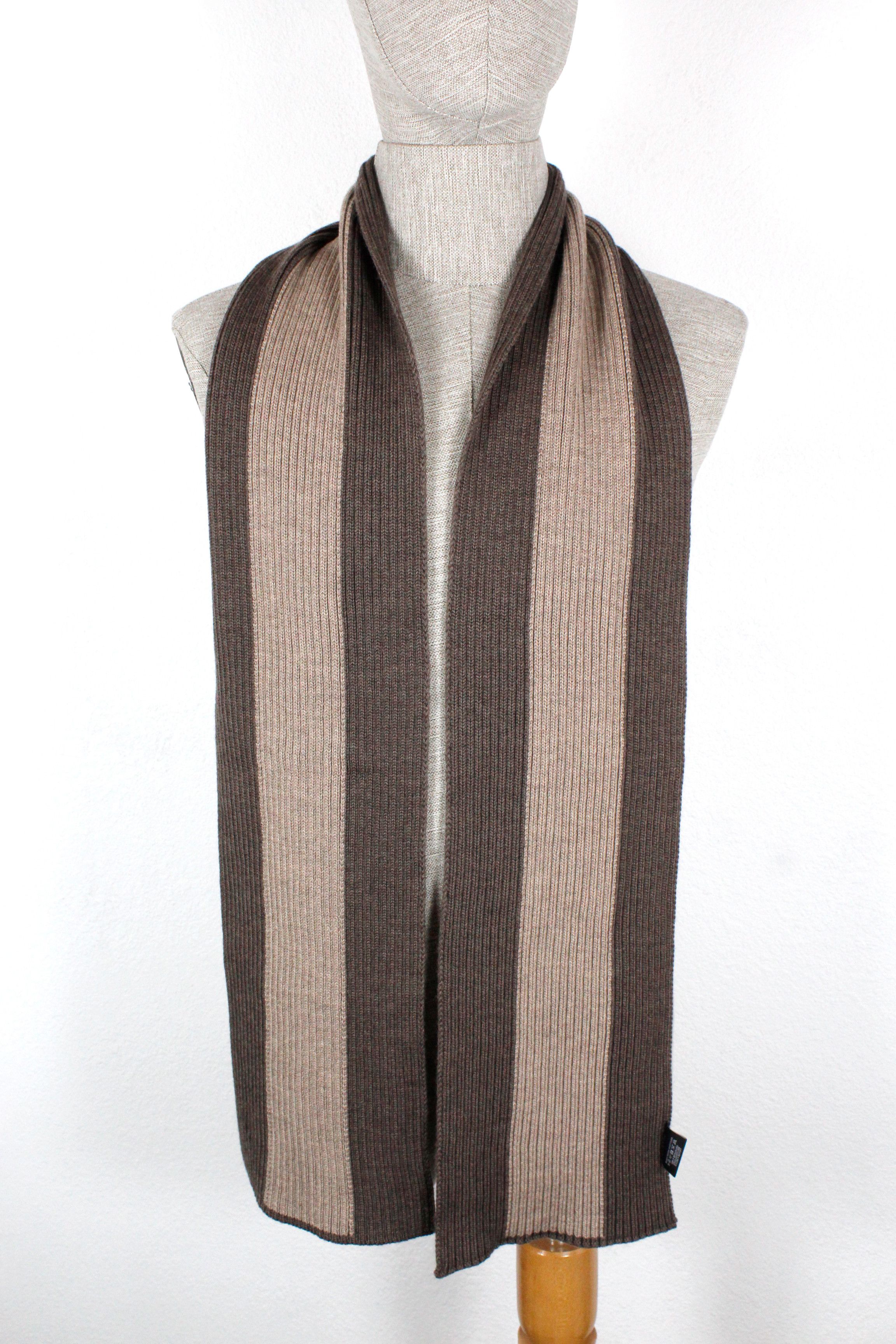 Gucci Gucci Logo Ribbed Wool Scarf Size ONE SIZE - 6 Thumbnail