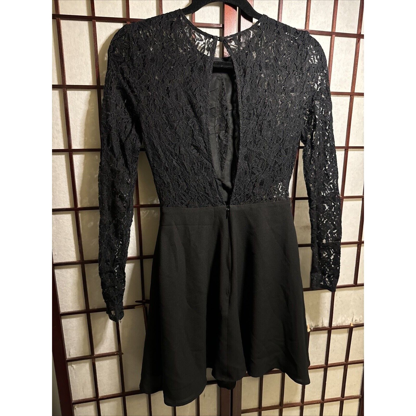 Other KEEPSAKE BLACK GOTH LACE Long SLEEVE OPEN BACK WOMEN'S PARTY Size XS / US 0-2 / IT 36-38 - 4 Thumbnail