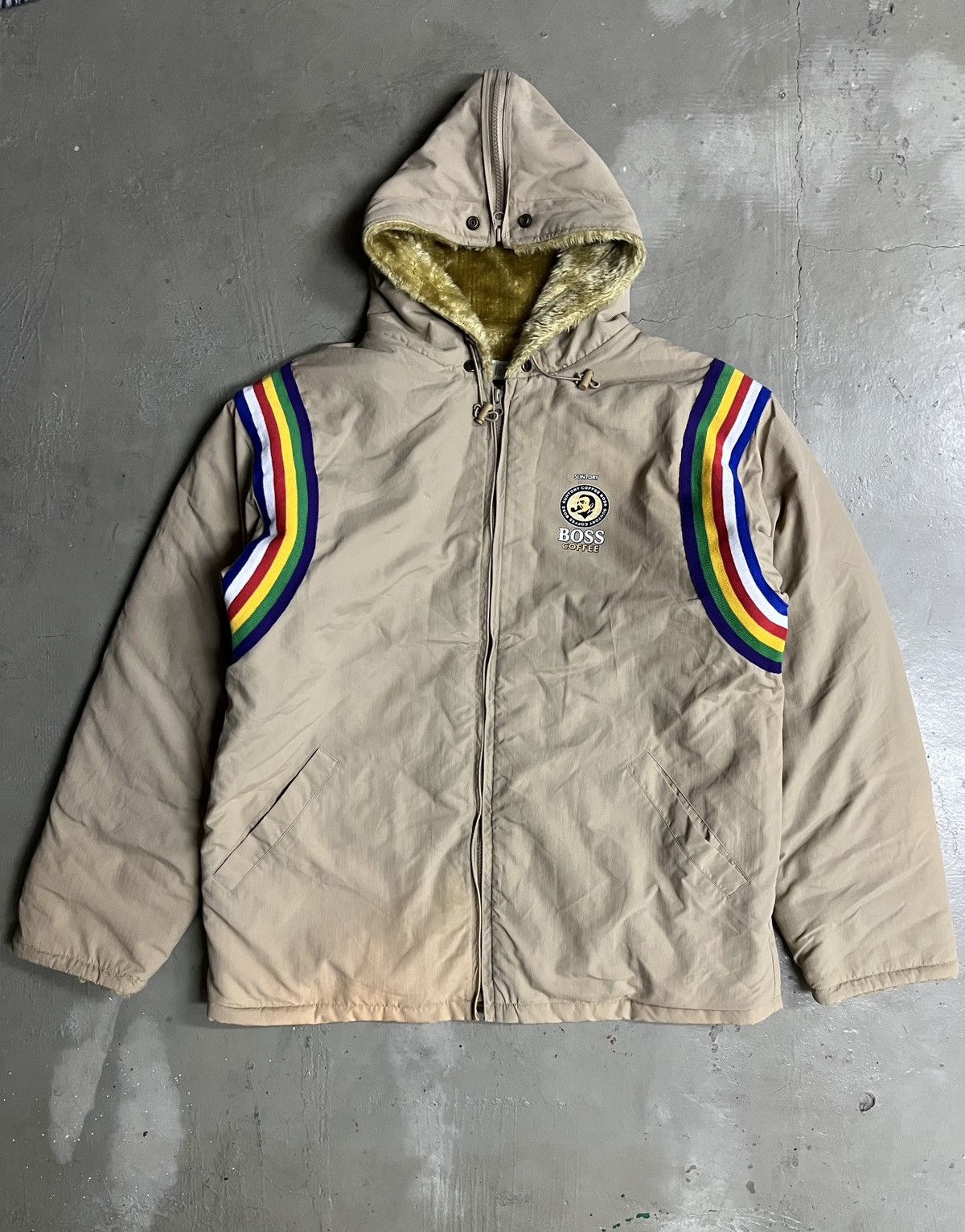 Vintage Vintage Rare SUNTORY BOSS COFFEE Japan Sherpa Parka Size US L / EU 52-54 / 3 - 1 Thumbnail