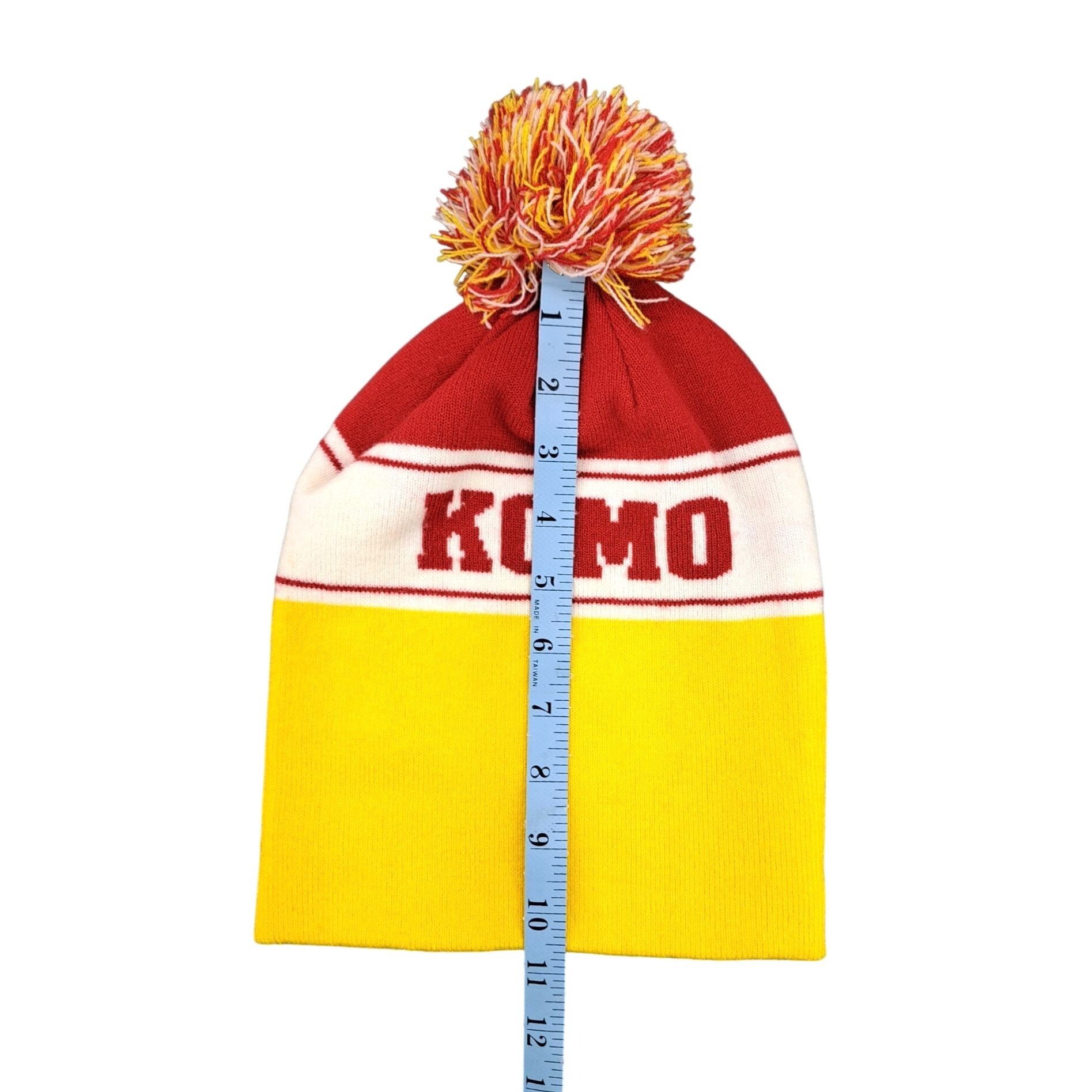 Vintage Vintage KCMO Kansas City Chiefs Knit Beanie Red Yellow Hat Size ONE SIZE - 4 Thumbnail
