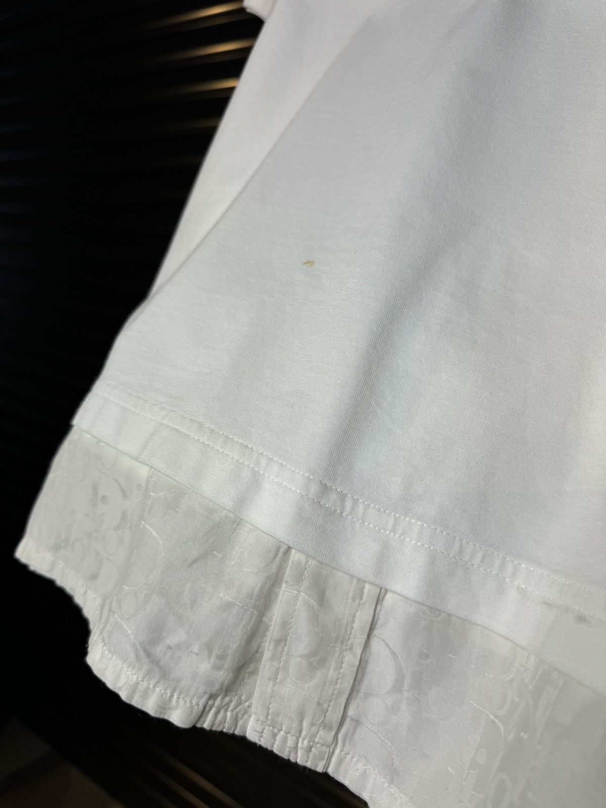 Dior Dior White Monogram Oblique Jacquard Layered Silk Tee - XXL Size US XXL / EU 58 / 5 - 7 Thumbnail
