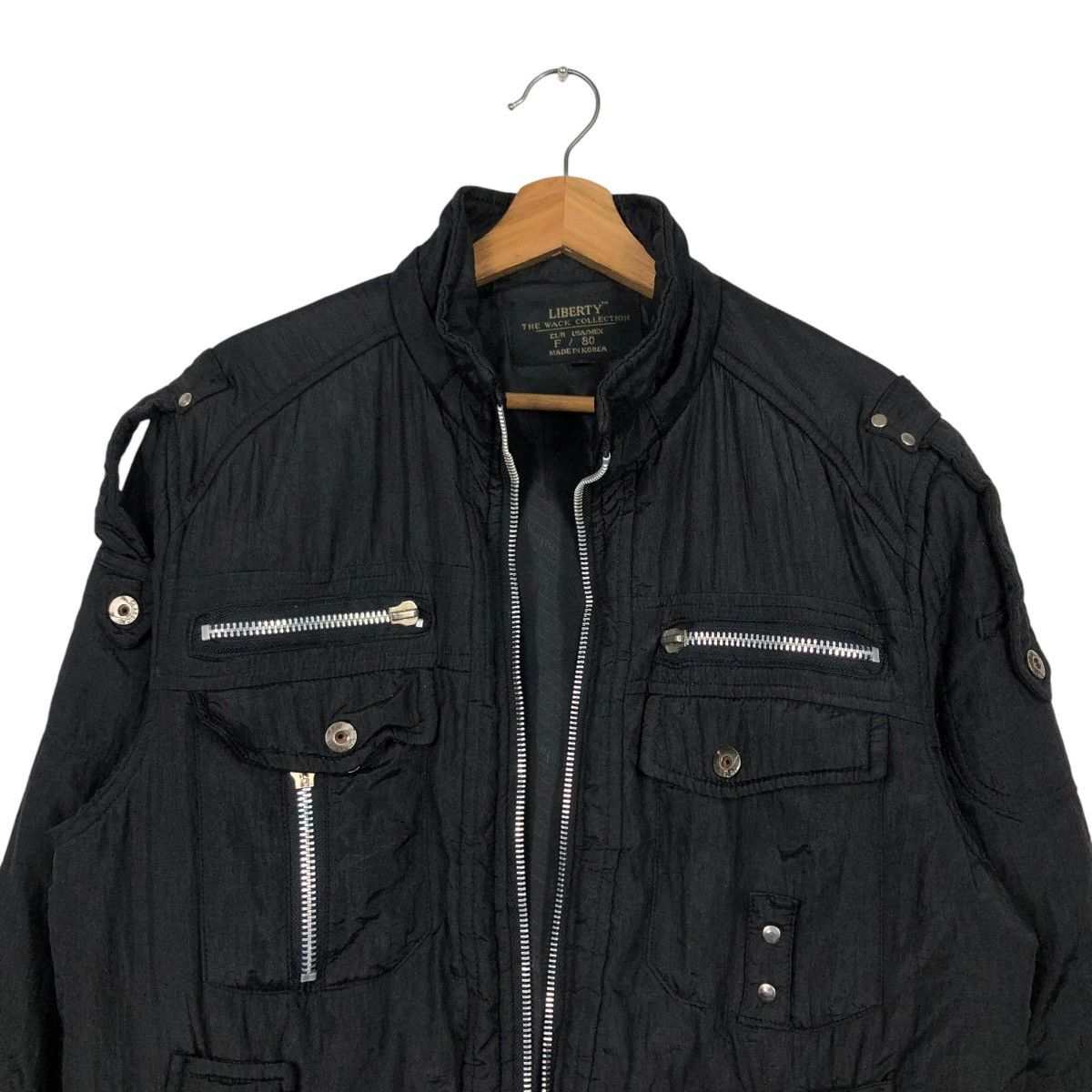 Japanese Brand 🔥VINTAGE BOMBER JACKET ICONIC BLACK BONDAGE LIBERTY Size US L / EU 52-54 / 3 - 5 Thumbnail