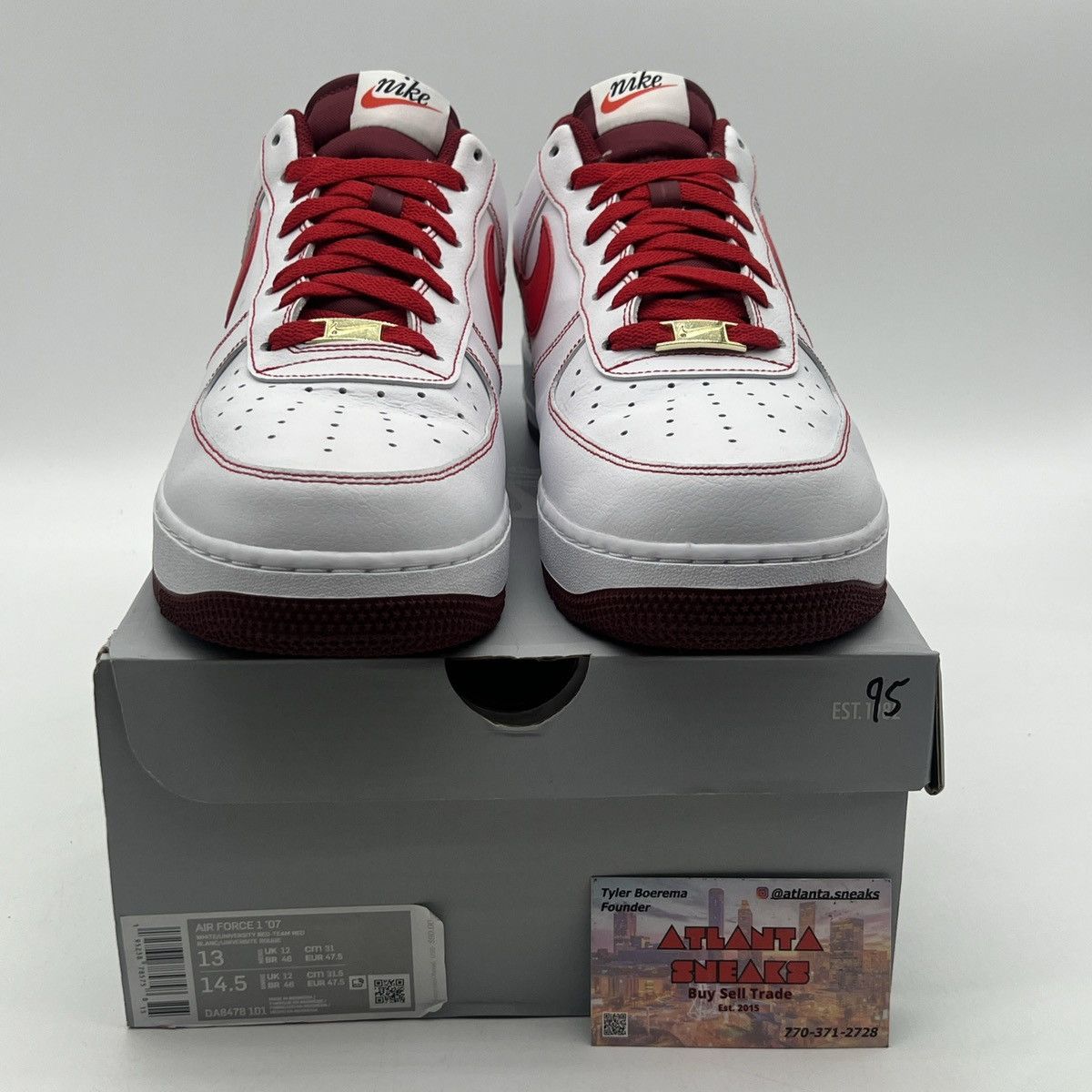 Air Force 1 white university red