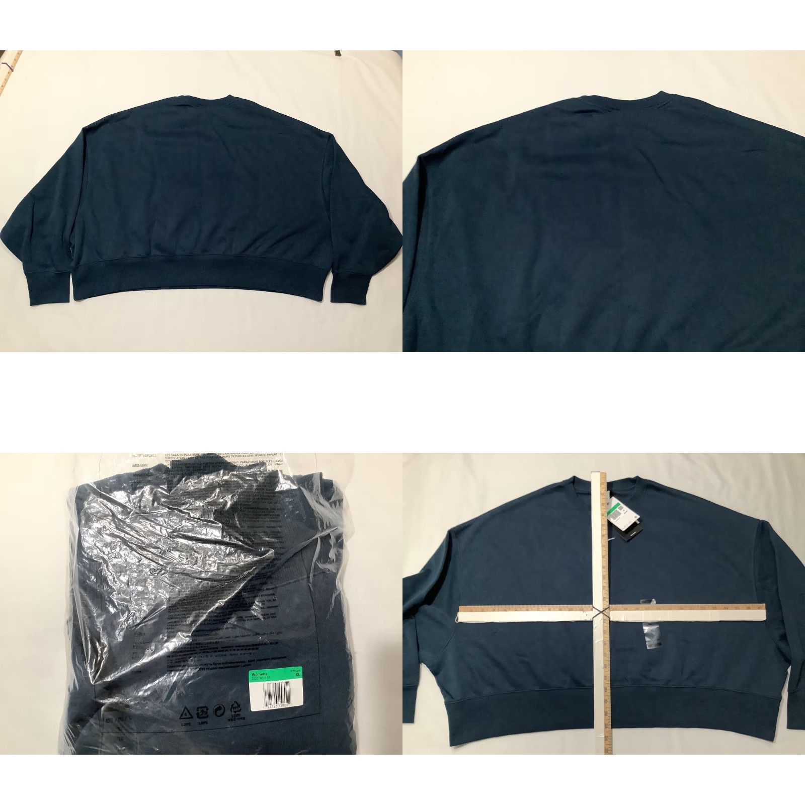 Nike Nike Sweatshirt Womens XL Blue Oversized Fleece Pullover Swoosh Logo DQ5615-478 Size XL / US 12-14 / IT 48-50 - 8 Thumbnail