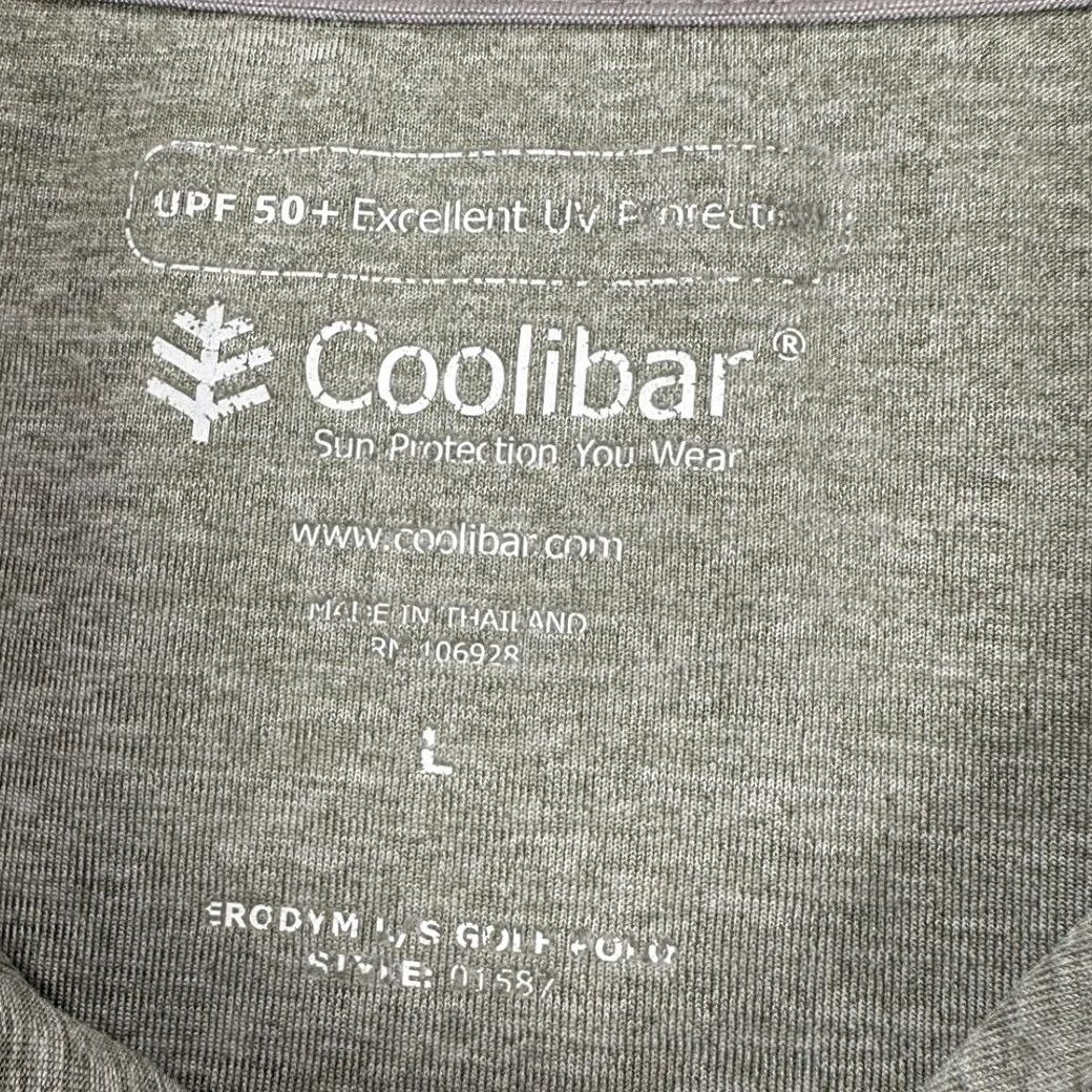 Vintage Coolibar Long Sleeve Polo Shirt Mens Large Gray UV Protection Stretch Rugby Shirt Size US L / EU 52-54 / 3 - 5 Thumbnail