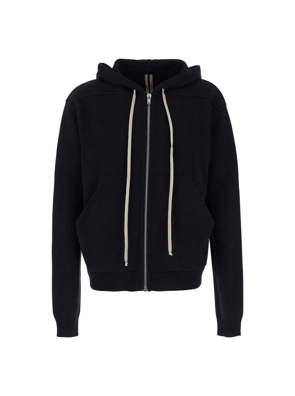 Rick Owens Rick Owens FW24 Black Cashmere Knit Zip Hoodie Size US XL / EU 56 / 4 - 1 Thumbnail