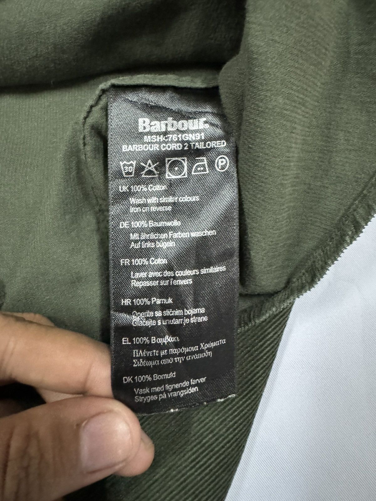 Barbour Barbour Cord 2 Tailored Corduroy Button Ups Shirt Size US L / EU 52-54 / 3 - 19 Thumbnail