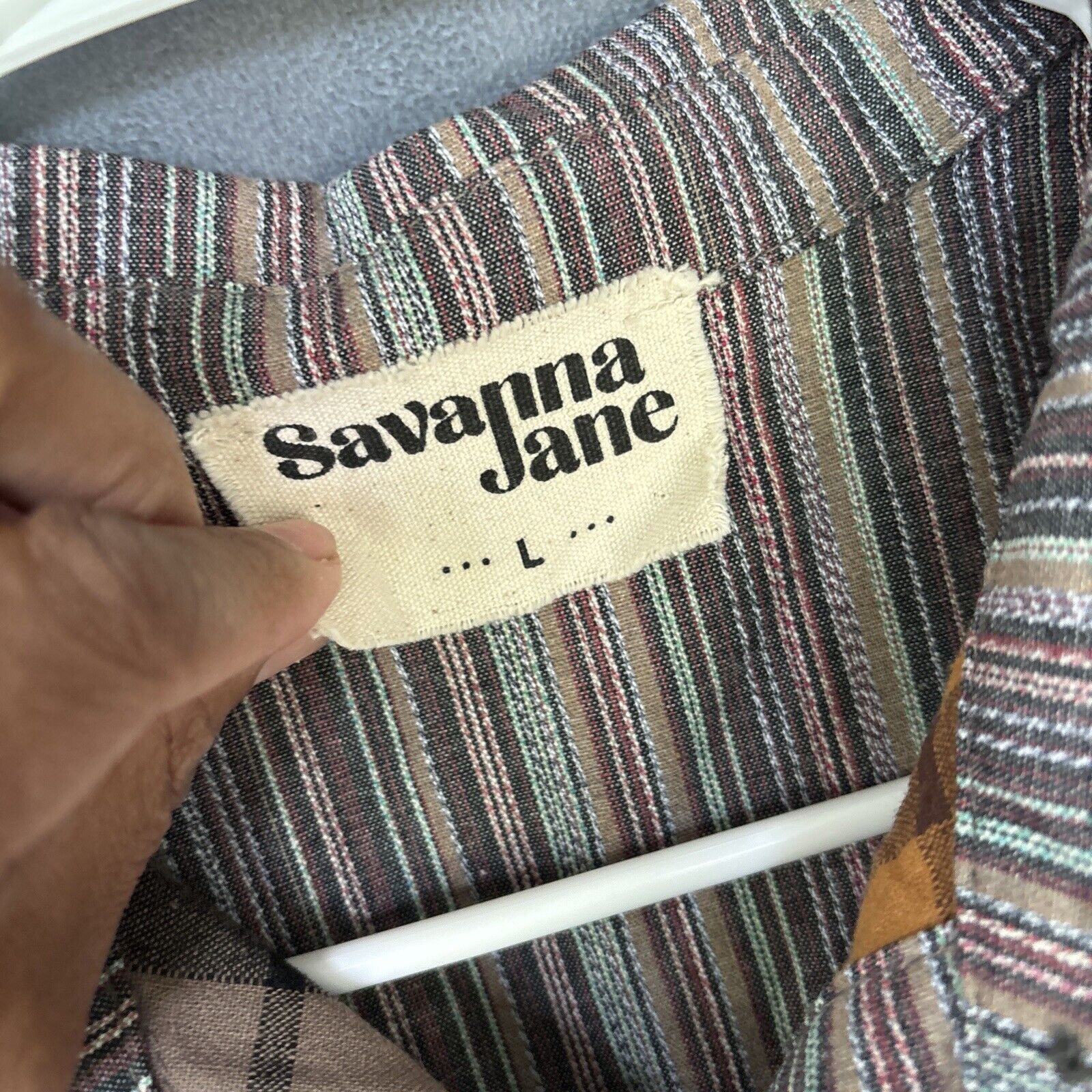 Other Savanna Jane Shirt Women’s Large Patchwork Plaid Long Sleeve Size L / US 10 / IT 46 - 3 Thumbnail
