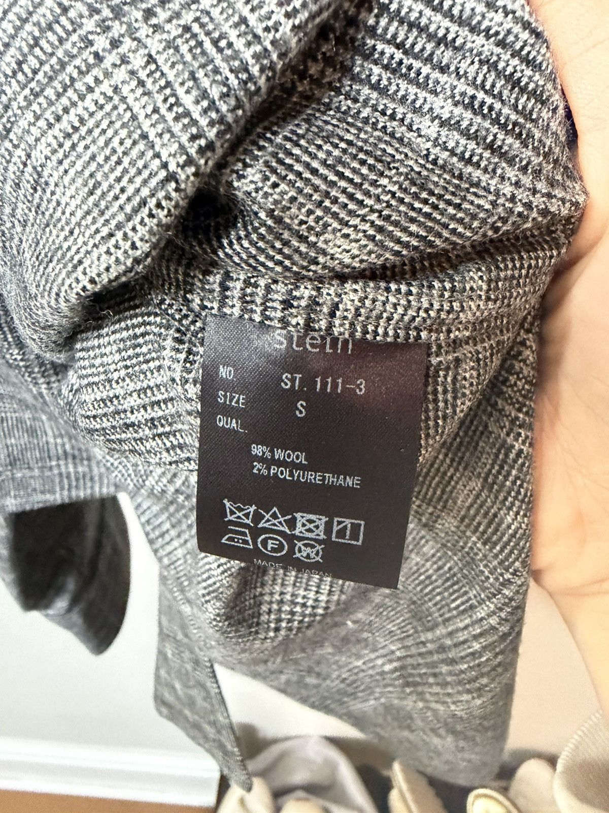 Stein Glen check wool pat down shirt S (fits L-XL) Size US S / EU 44-46 / 1 - 3 Thumbnail