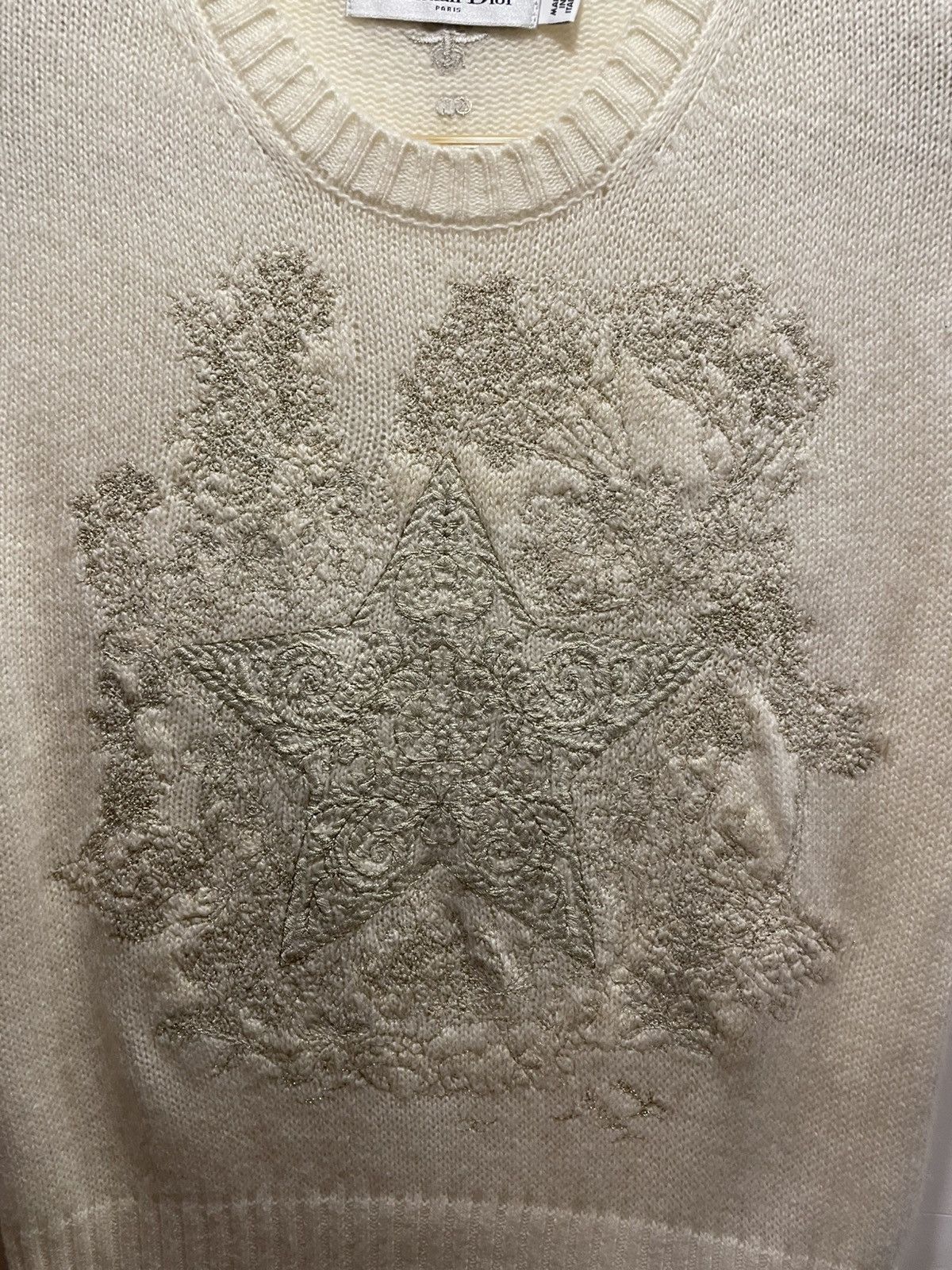 Dior Christian Dior Cruise Collection ecru cashmere knit sweater Size M / US 6-8 / IT 42-44 - 4 Thumbnail