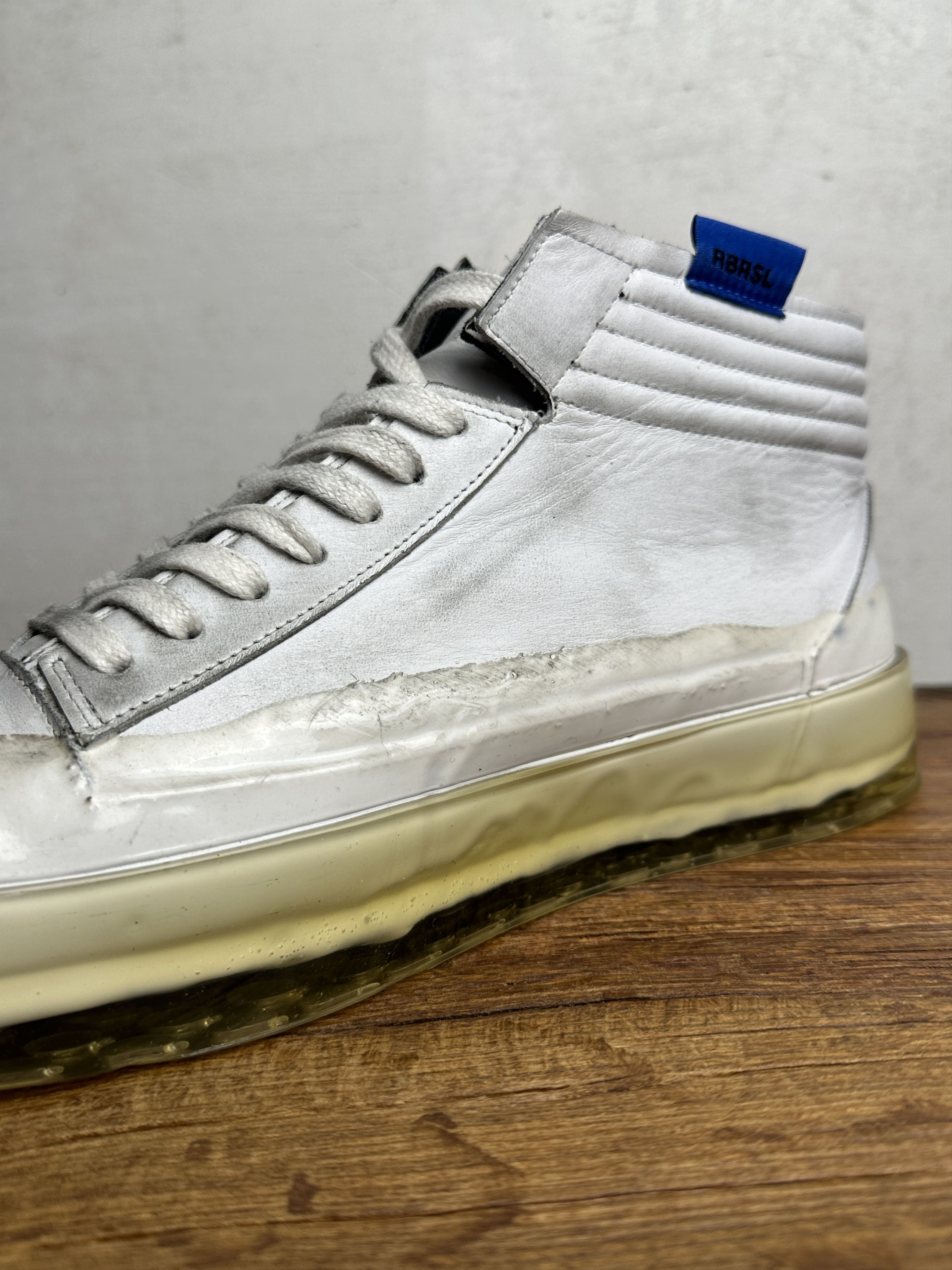 RBRSL RBRSL Rubber Soul White Distressed Sneakers Size US 10 / EU 43 - 5 Thumbnail