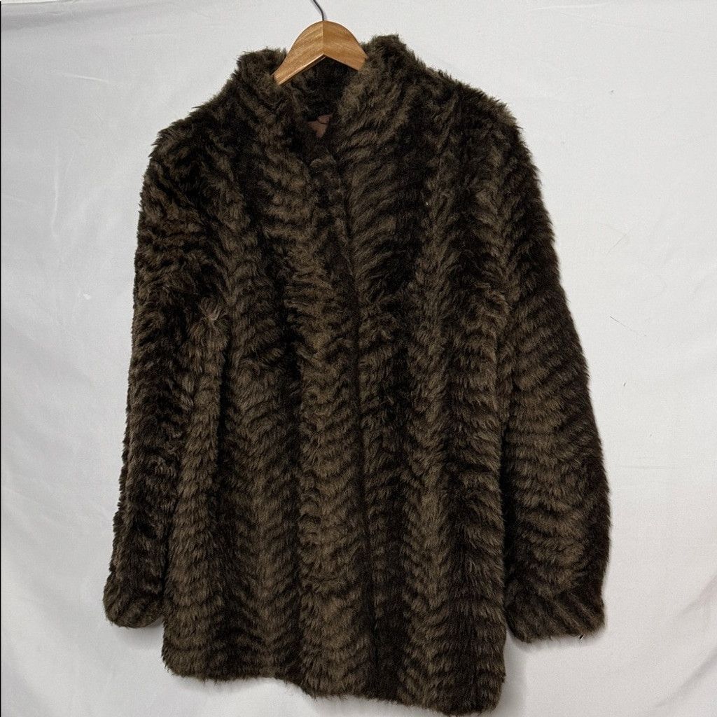 The Unbranded Brand Vintage 1970’s Style VI faux mink fur brown jacket coat XL Size XL / US 12-14 / IT 48-50 - 1 Thumbnail