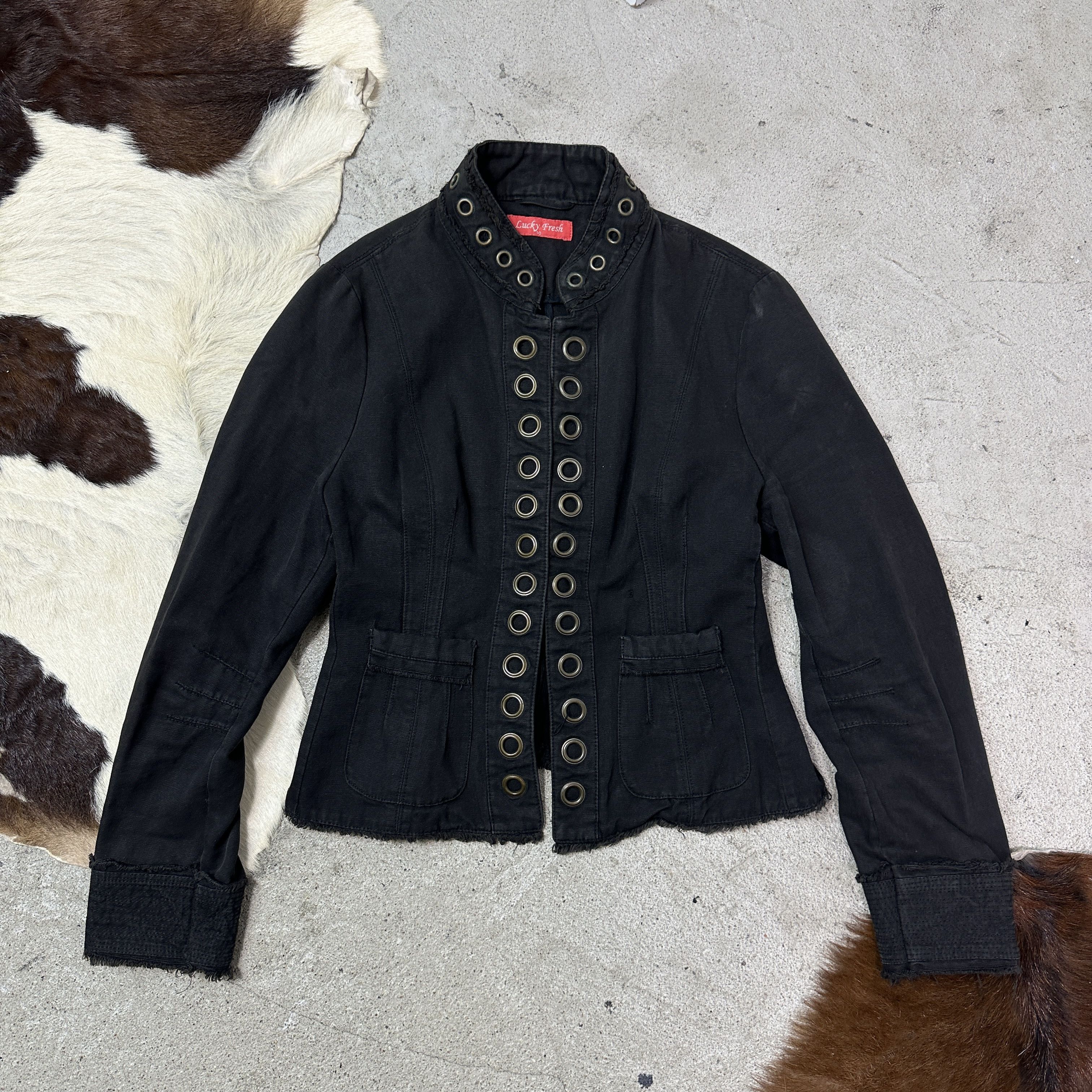 Vintage Vintage Avant Garde Eyelets Grunge Jacket Y2K Size M / US 6-8 / IT 42-44 - 5 Thumbnail