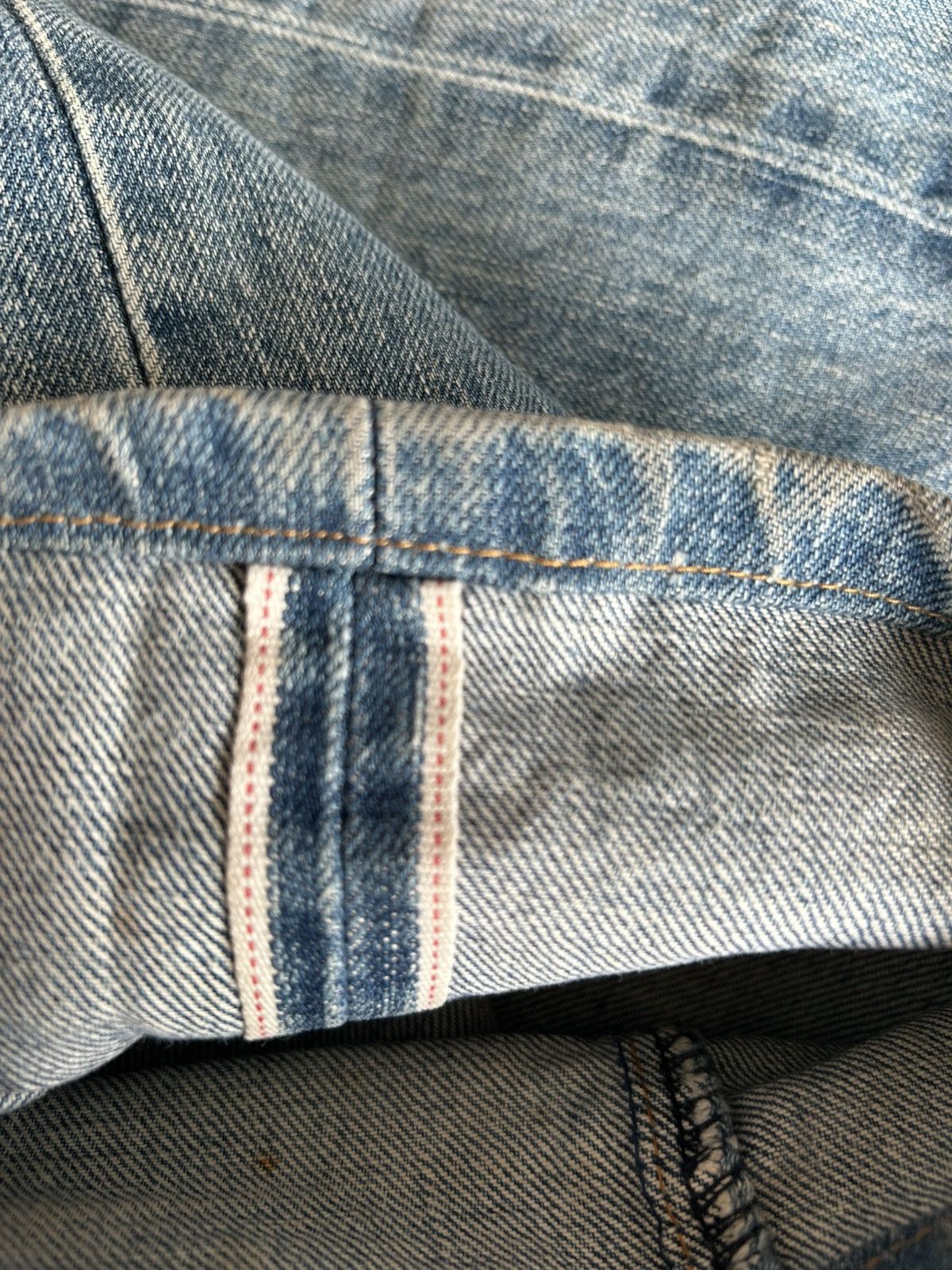Kapital Thrashed Vintage Levis big E Selvedge Denim Jeans Size US 32 / EU 48 - 4 Thumbnail