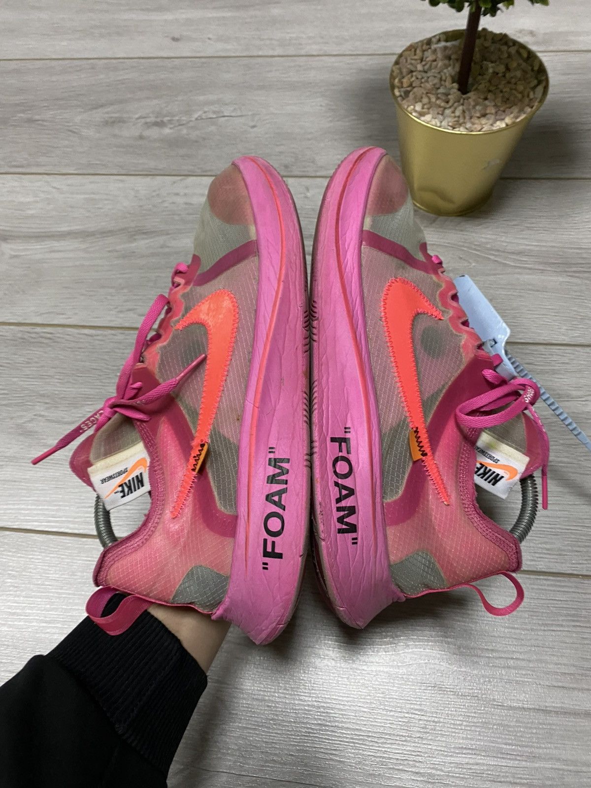 Nike × Off-White Nike Zoom Fly Off-White Pink Foam Size US 10.5 / EU 43-44 - 8 Thumbnail