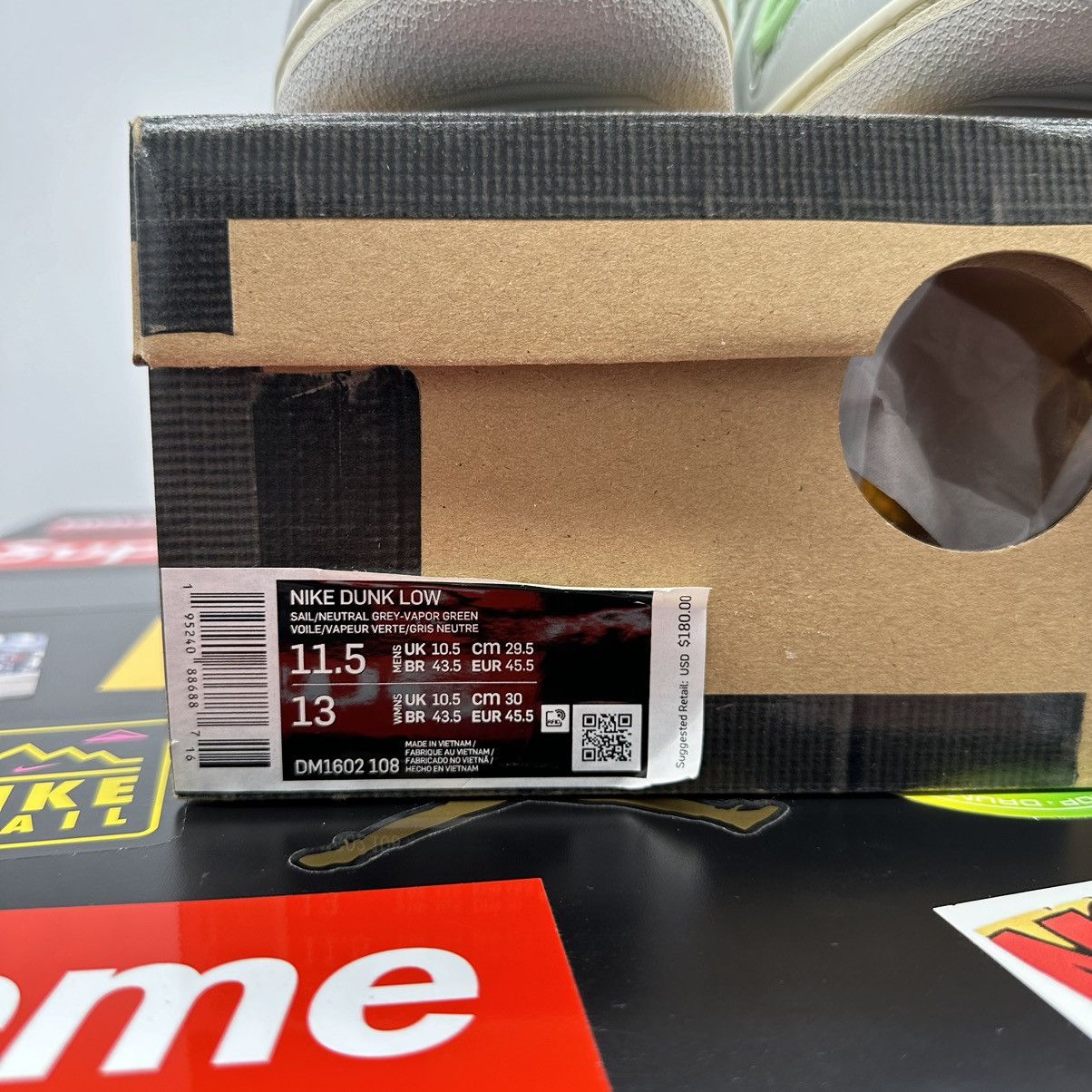 Nike × Off-White Nike Dunk Low Off-White Lot 7 Size US 11.5 / EU 44-45 - 14 Thumbnail