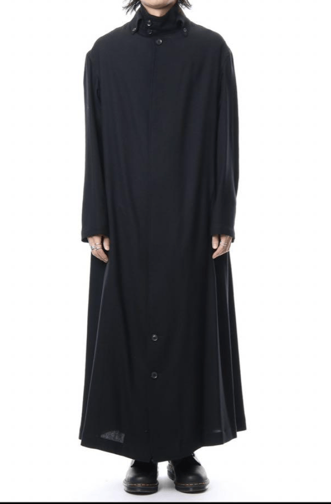 Yohji Yamamoto Yohji Yamamoto Pour Homme W/Viyella Collared Tab Coat Dress Size US S / EU 44-46 / 1 - 9 Thumbnail