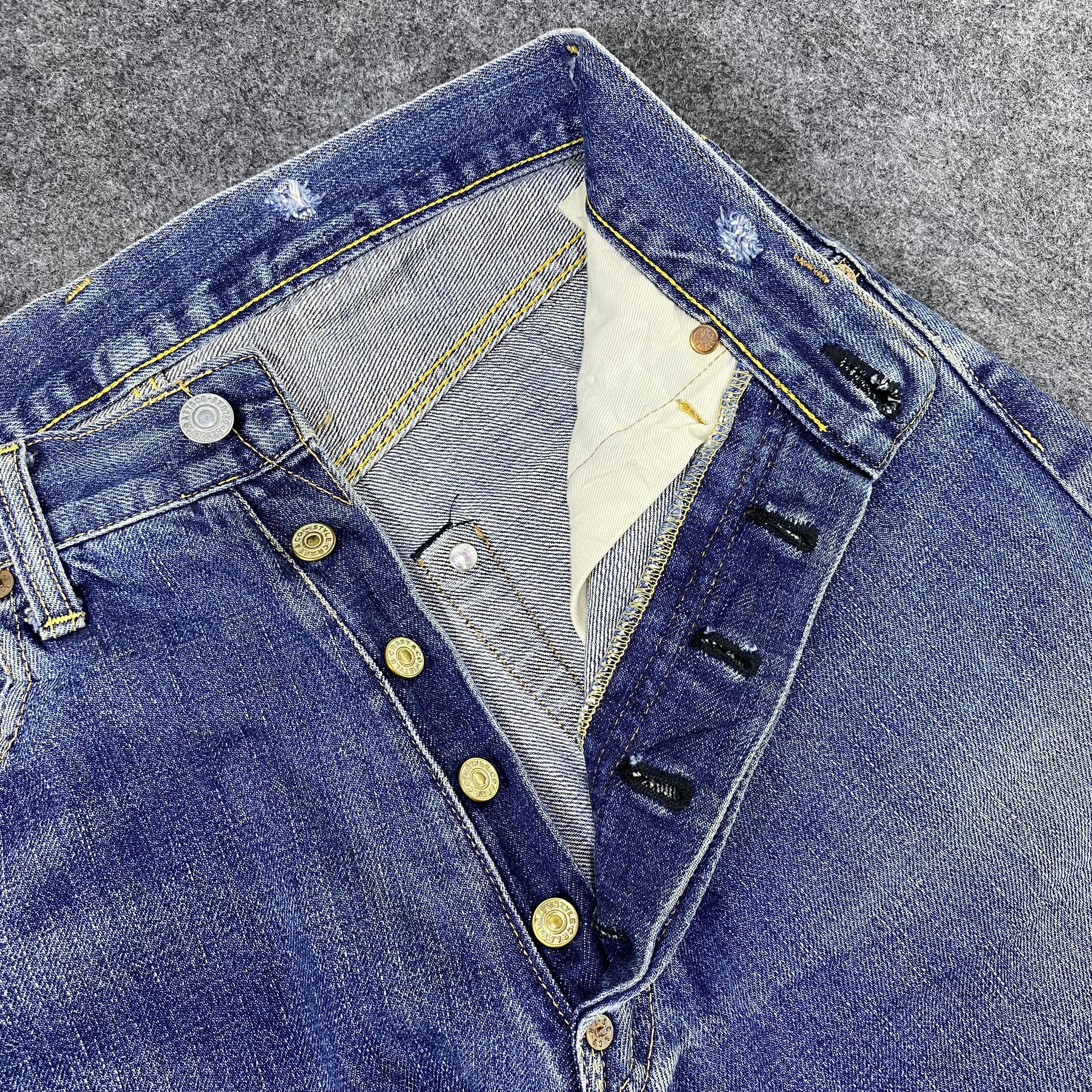 Evisu × Vintage Vintage Evis Selvedge Blue Wash Denim Jeans-J1154 Size US 31 - 7 Thumbnail