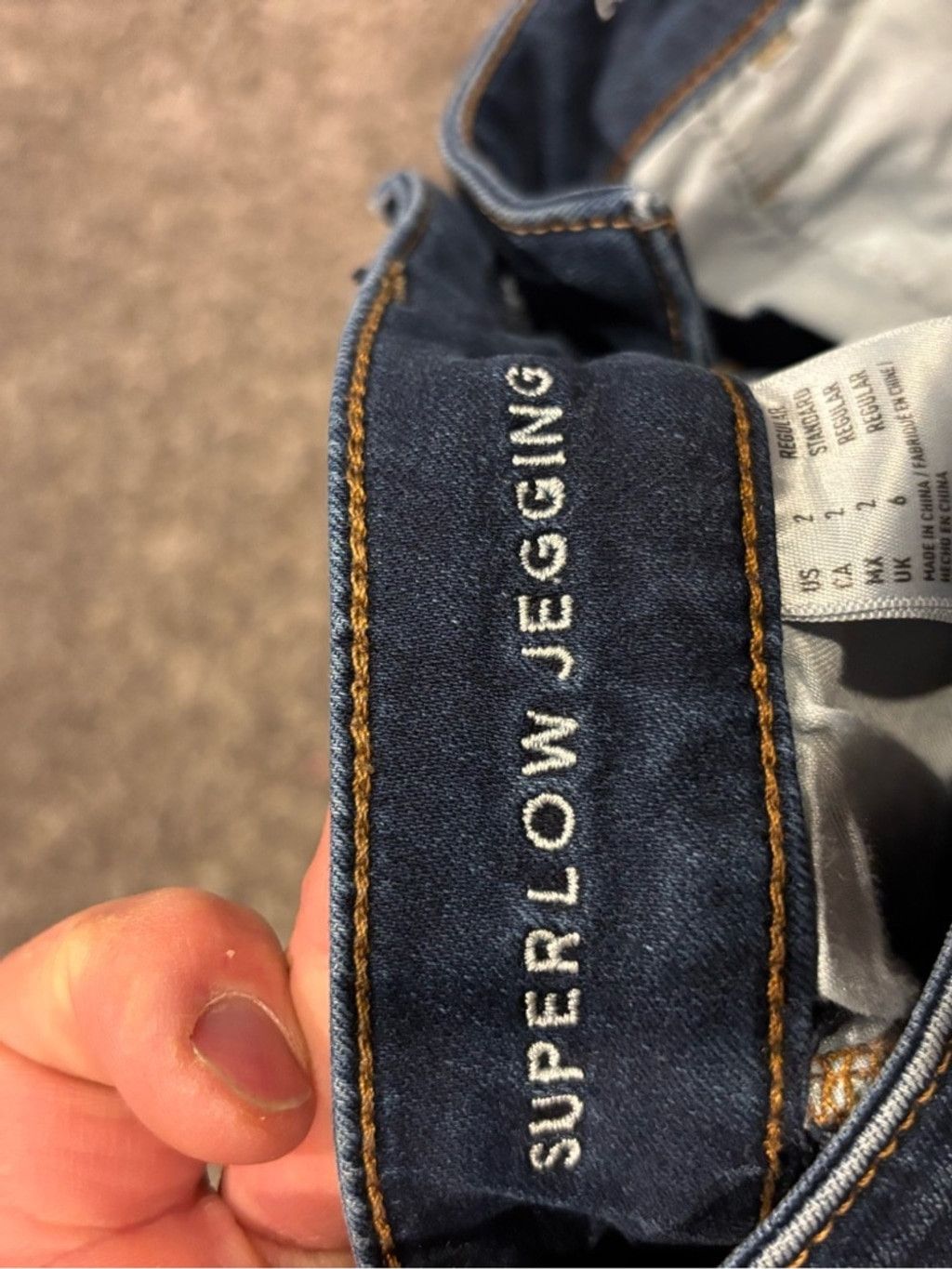 American Eagle Outfitters Women's American Eagle Super Low Jegging Jeans Size 26" / US 2 / IT 38 - 5 Thumbnail