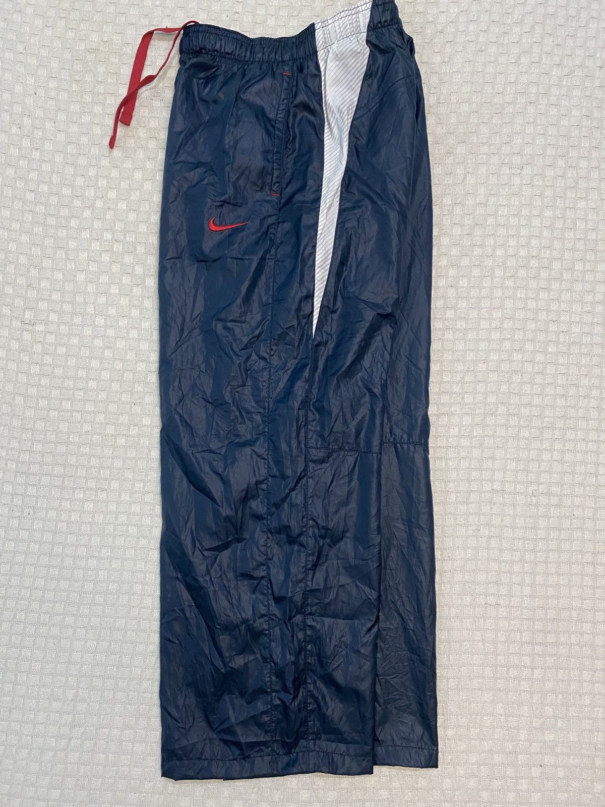 Billie Eilish × Nike 💥 VINTAGE NIKE 90S BAGGY WIDE LEG SWOOSH TRACK PANTS Y2K Size US 28 / EU 44 - 9 Thumbnail