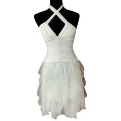 Bcbg Maxazria BCBG Max Azria Avalon Sheer Cutout Open back white