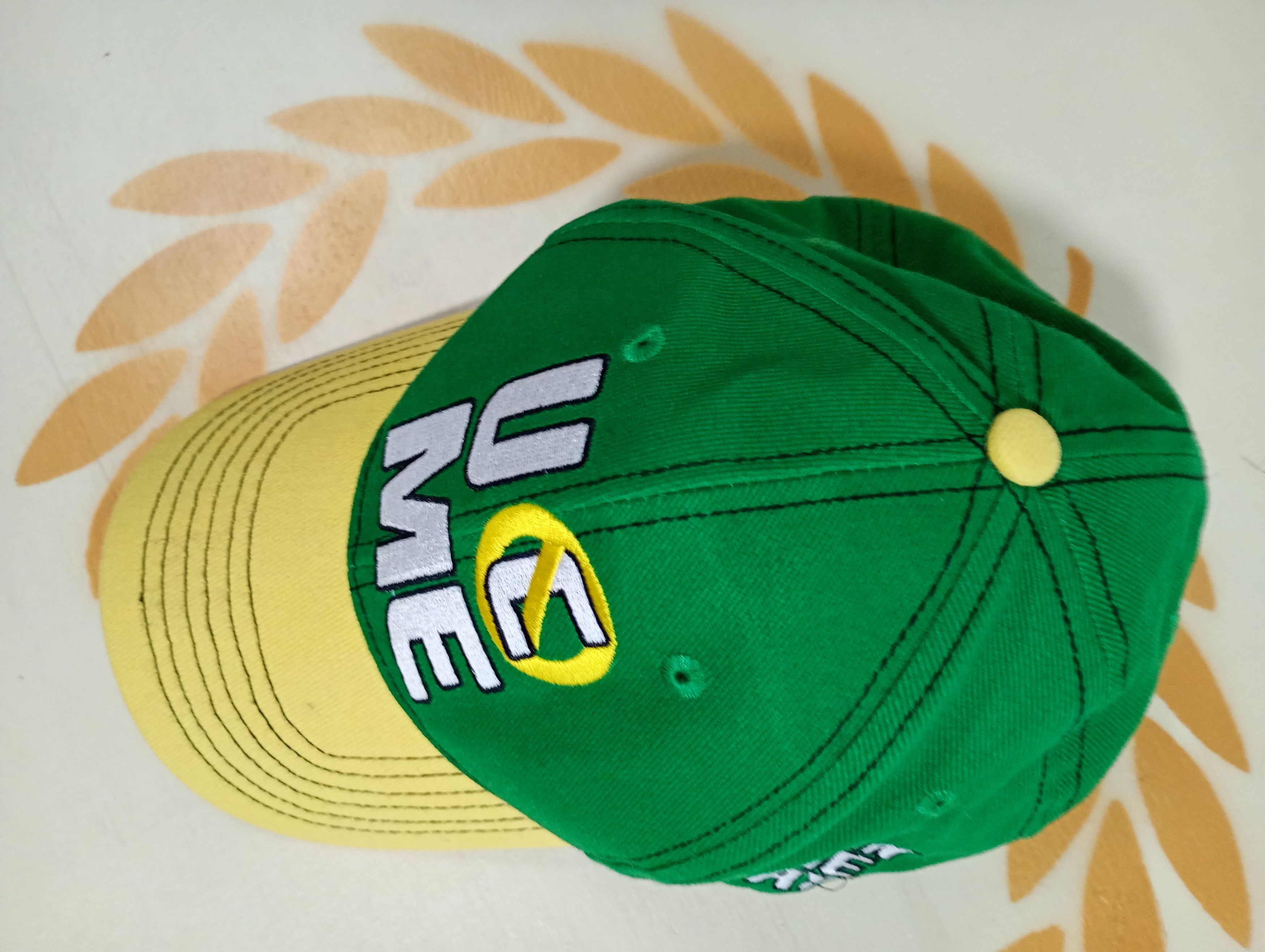 WWE John Cena U Can’t See Me Hat WWE Green Yellow Adjustable Cap Size ONE SIZE - 3 Thumbnail