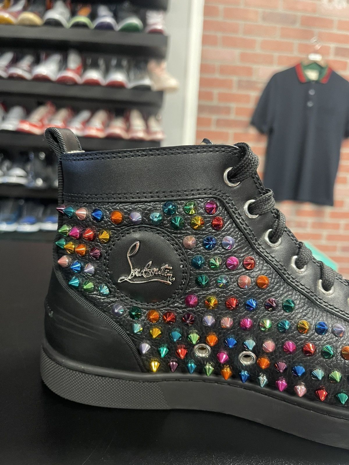 Christian Louboutin Size 8/41EU - Christian Louboutin Multi Color Spikes Size US 8 / EU 41 - 7 Thumbnail