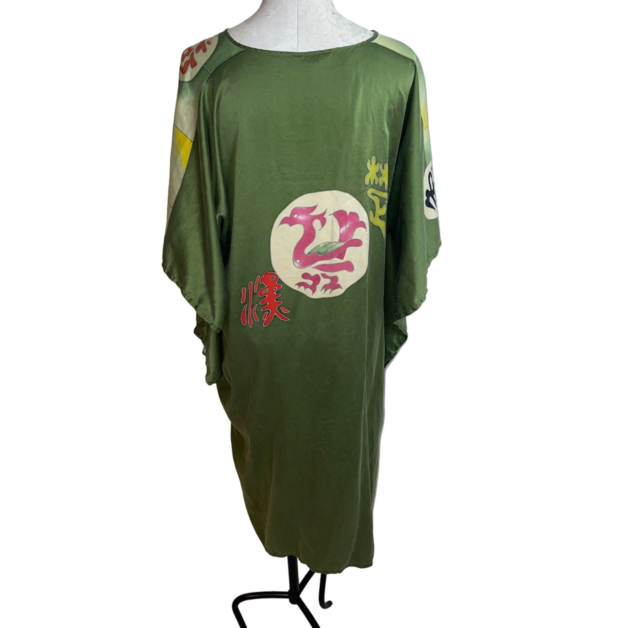 Vintage Vintage Womens Dress Size Large Green Caftan Size L / US 10 / IT 46 - 2 Thumbnail