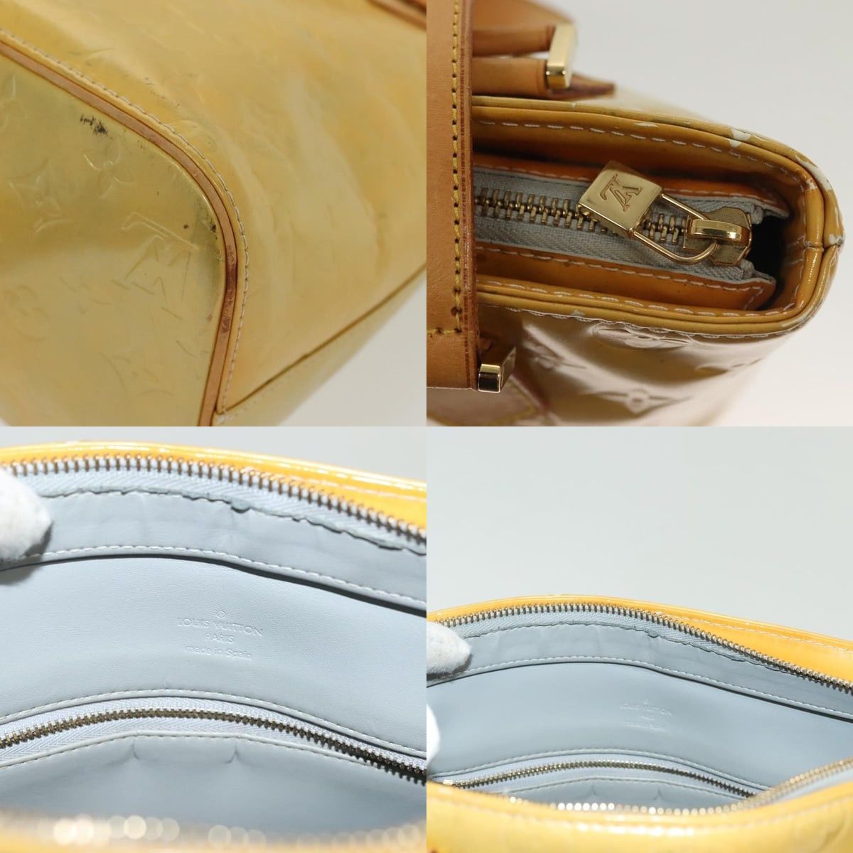 Louis Vuitton LOUIS VUITTON Monogram Vernis Houston Hand Bag Gris M91053 Size ONE SIZE - 11 Thumbnail