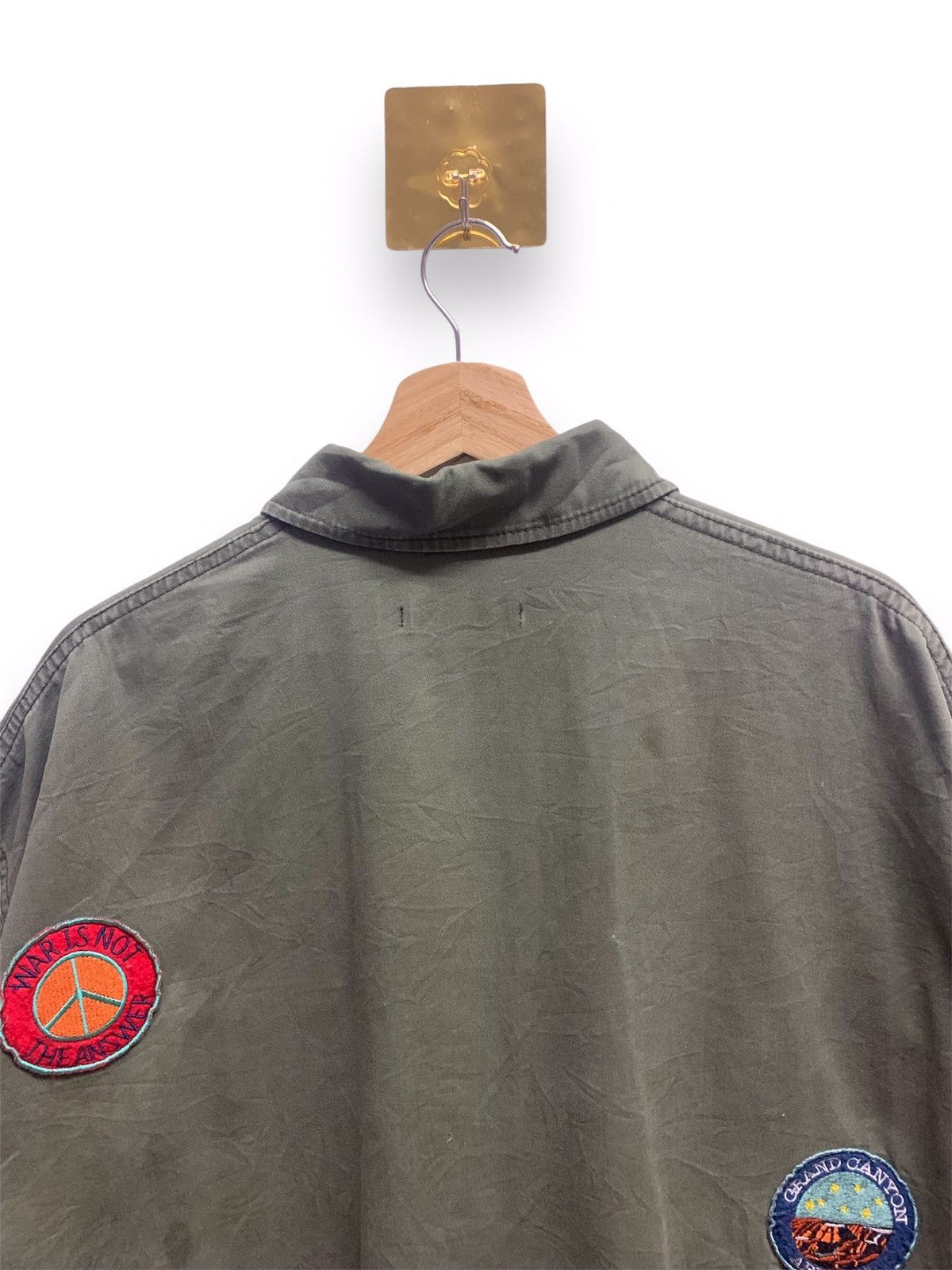 Japanese Brand MOUSSY Jacket Green Army Patches Size US XL / EU 56 / 4 - 7 Thumbnail