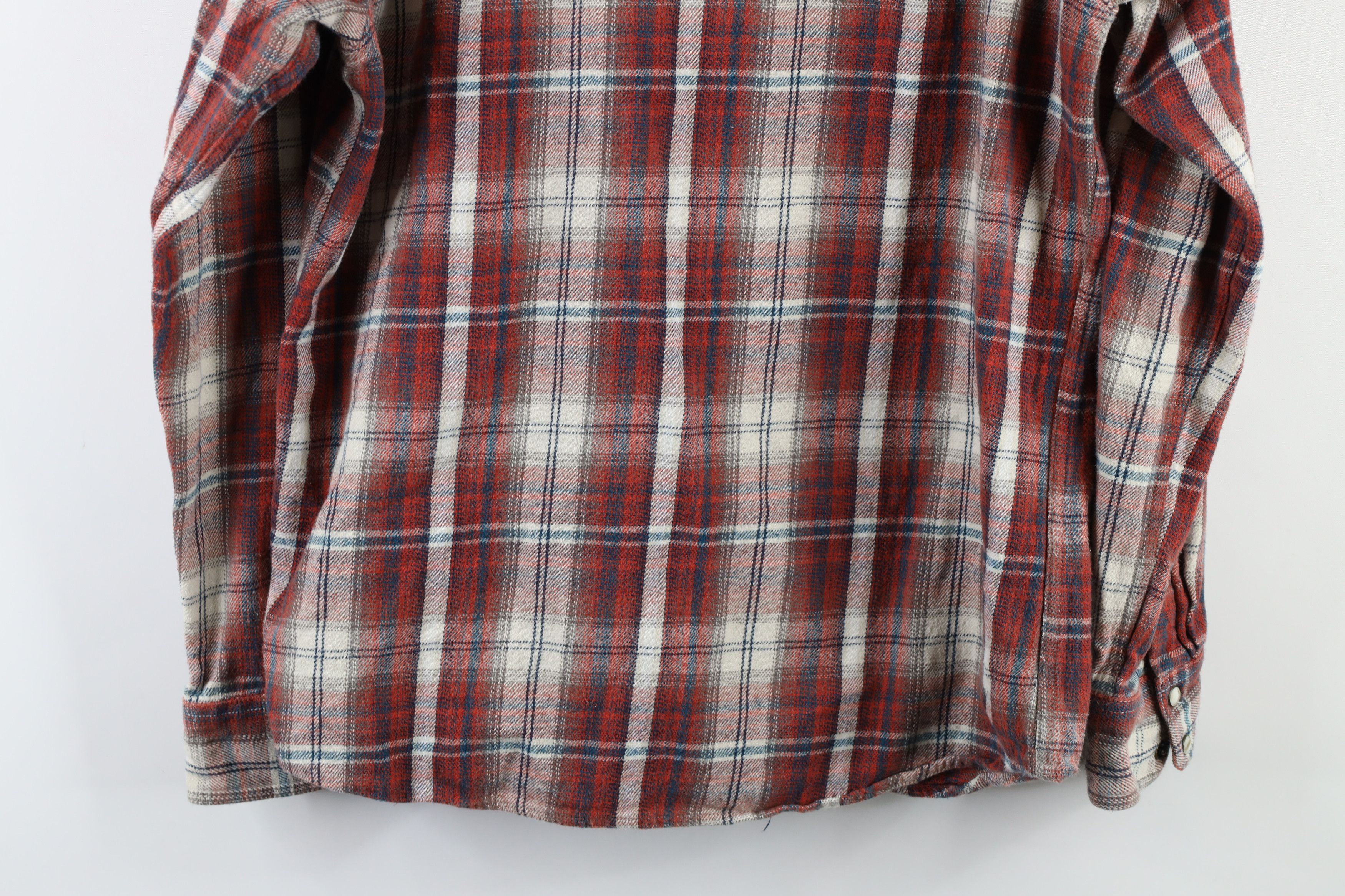 Ariat × Vintage Ariat Fit Heavyweight Western Flannel Snap Button Shirt Size US L / EU 52-54 / 3 - 12 Thumbnail