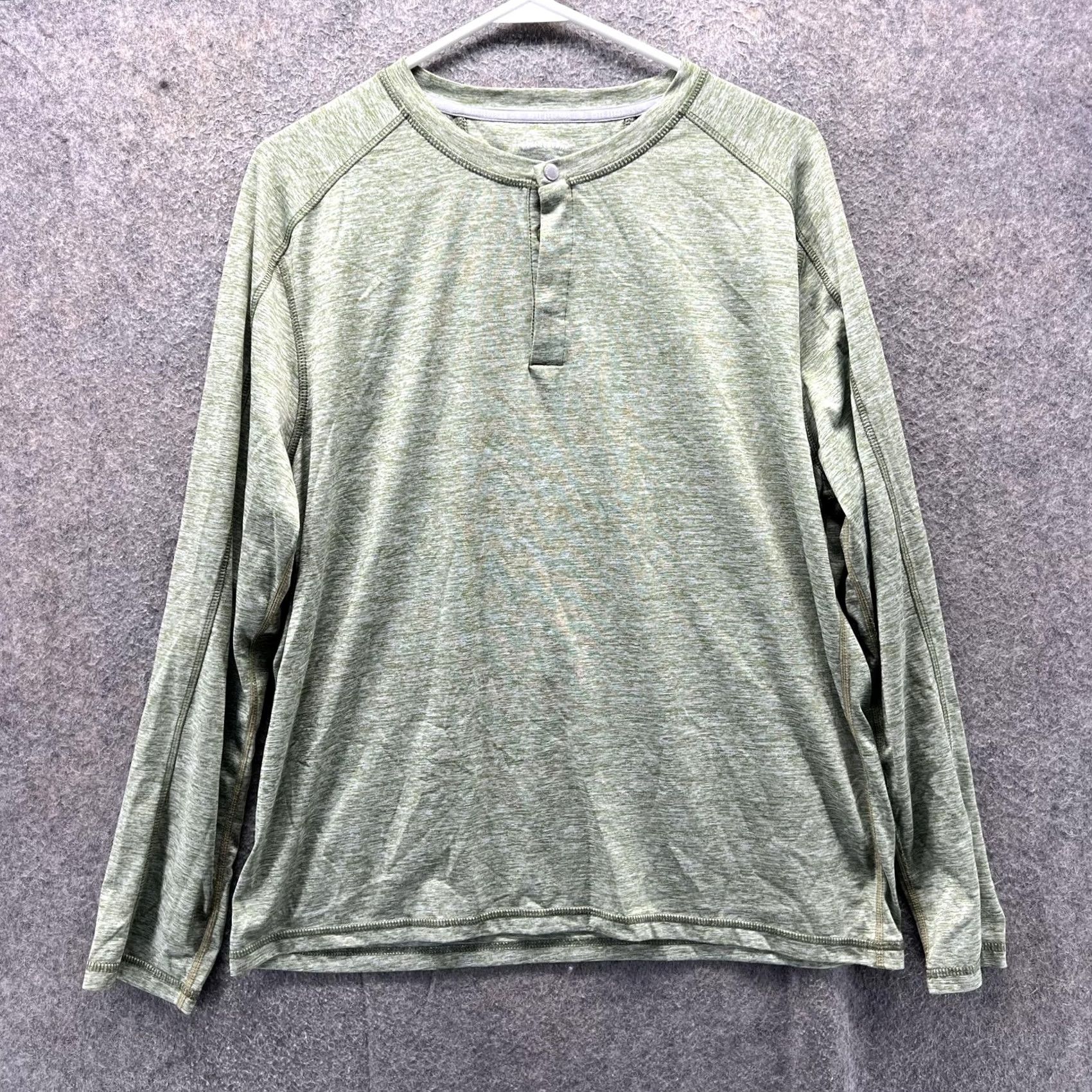 Vintage VINTAGE: No Reel Legends Shirt Mens Small Green Freeline Henley Long Sleeve Performance Shirt Size US S / EU 44-46 / 1 - 2 Thumbnail