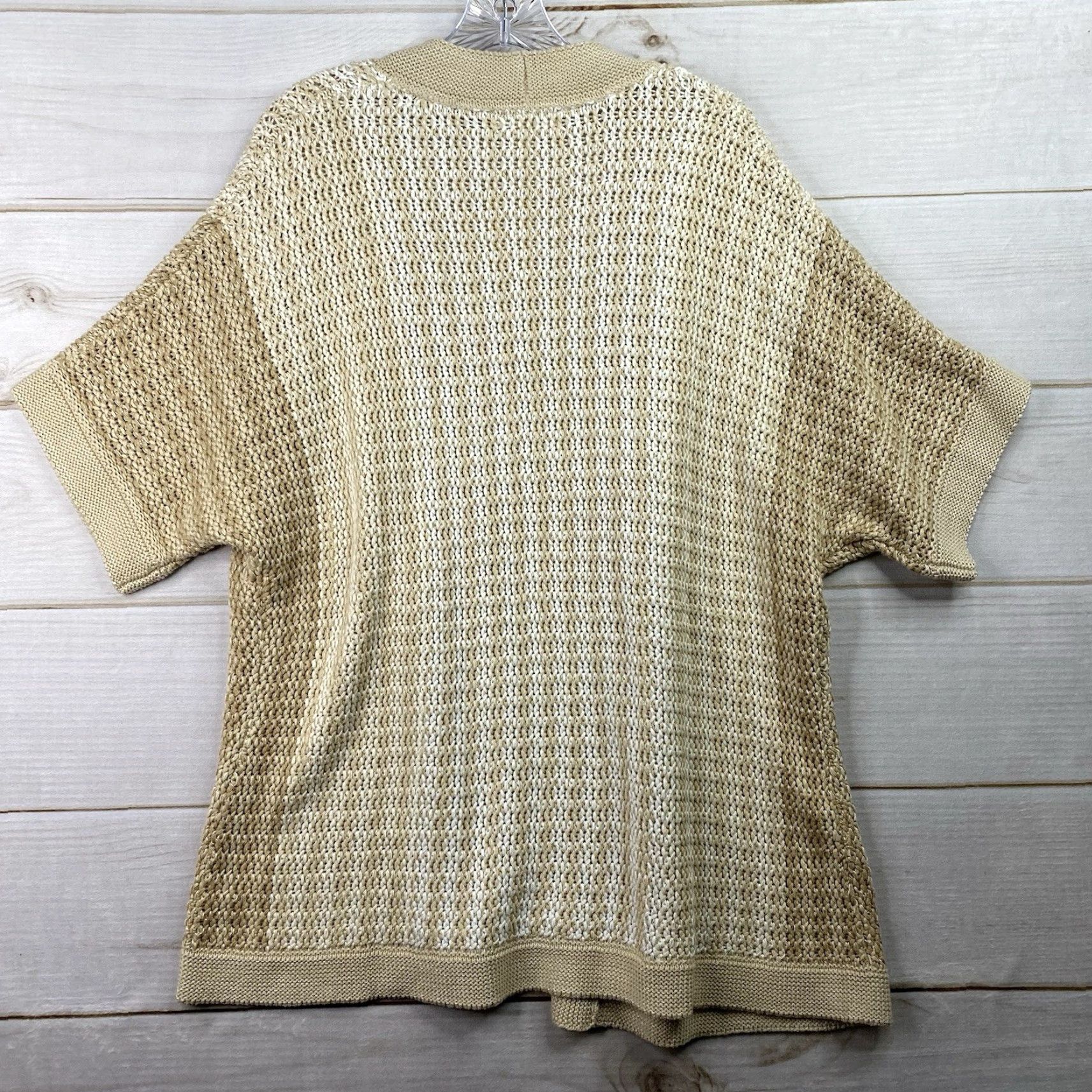 Coldwater Creek VINTAGE Coldwater Creek Cardigan Sweater Women 1X Beige Ombre Crochet Open NWT Size XL / US 12-14 / IT 48-50 - 8 Thumbnail