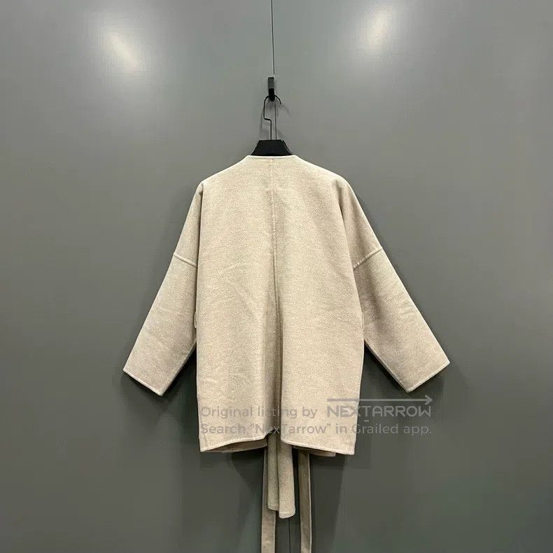 Hermes Hermes Oatmeal color cashmere bathrobe coat Size XS / US 0-2 / IT 36-38 - 2 Thumbnail