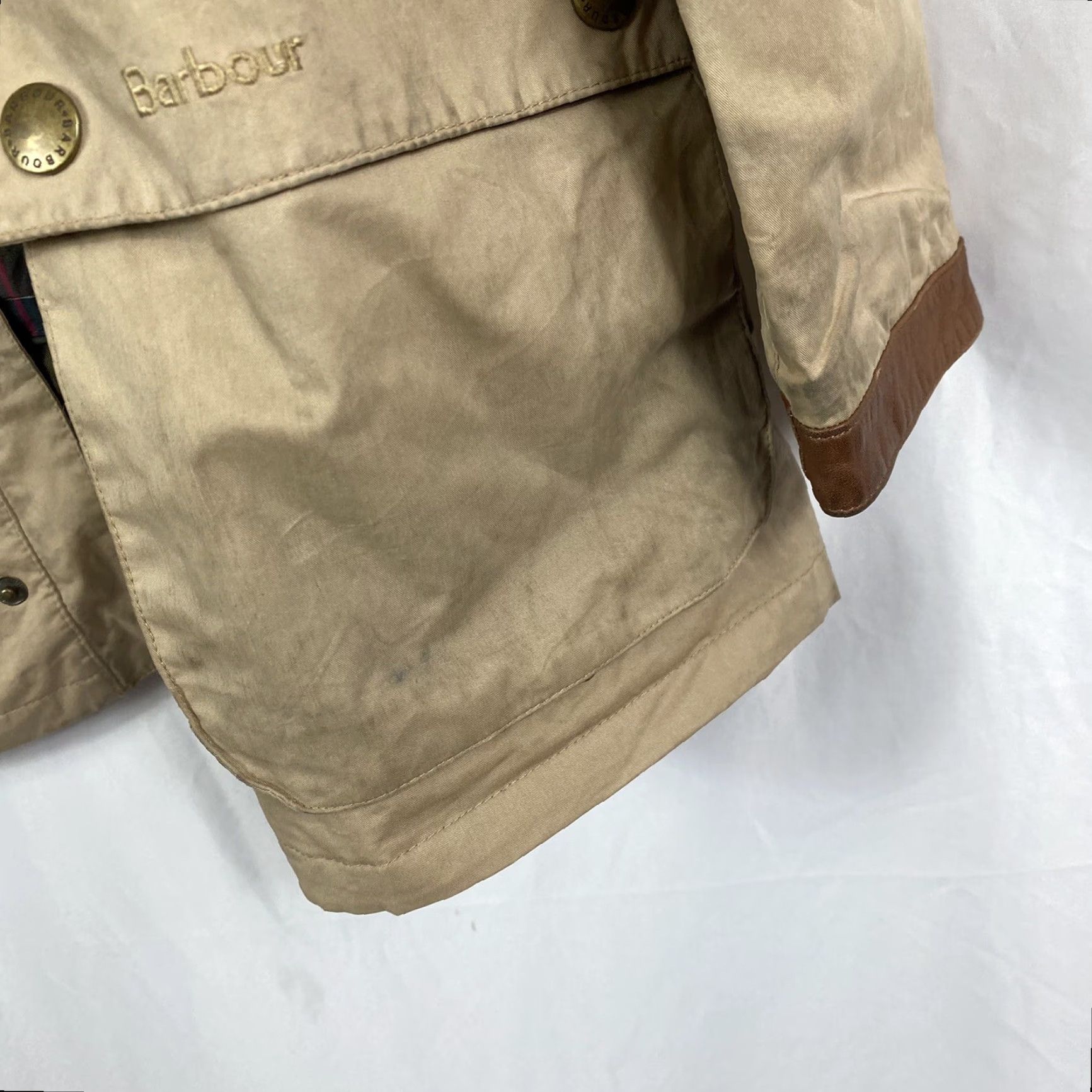Barbour VINTAGE Barbour Jacket Mens Jacket M Beig e Nylon Lining Leather Trim Windbreaker Beige Size US M / EU 48-50 / 2 - 3 Thumbnail