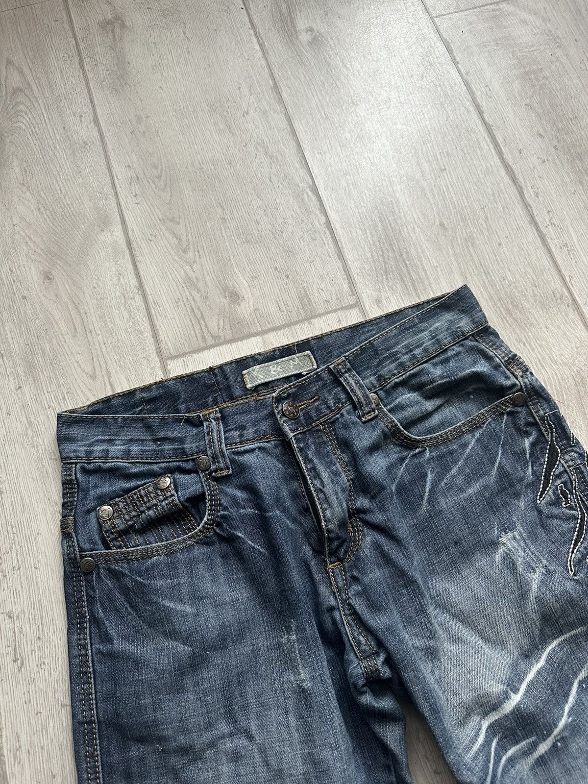 Japanese Brand Vintage Streetwear Denim Jeans Y2K Avant Garde Size US 30 / EU 46 - 3 Thumbnail