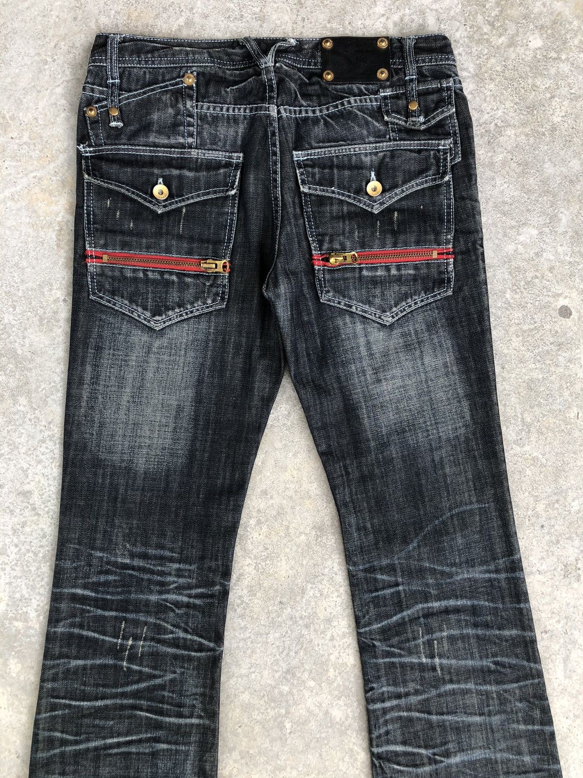 semanticdesign Japanese Semantic Design Flared Jeans Distressed Jeans Size US 31 - 8 Thumbnail