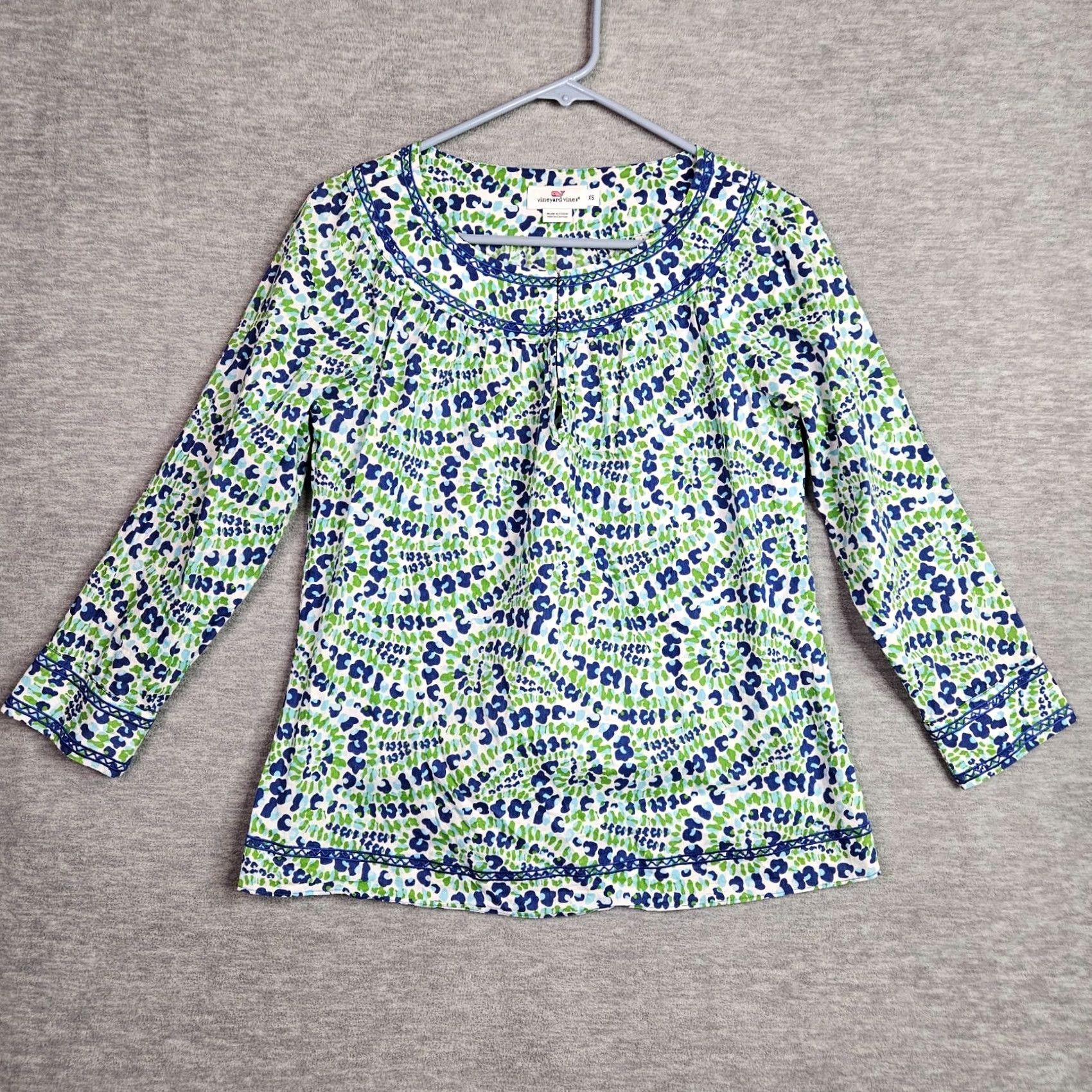 Vineyard Vines Vineyard Vines Blouse Women's Drop Of Wave Printed Ocean Reef XS Multicolor Short Sleeve Regular Size XS Size XS / US 0-2 / IT 36-38 - 2 Thumbnail