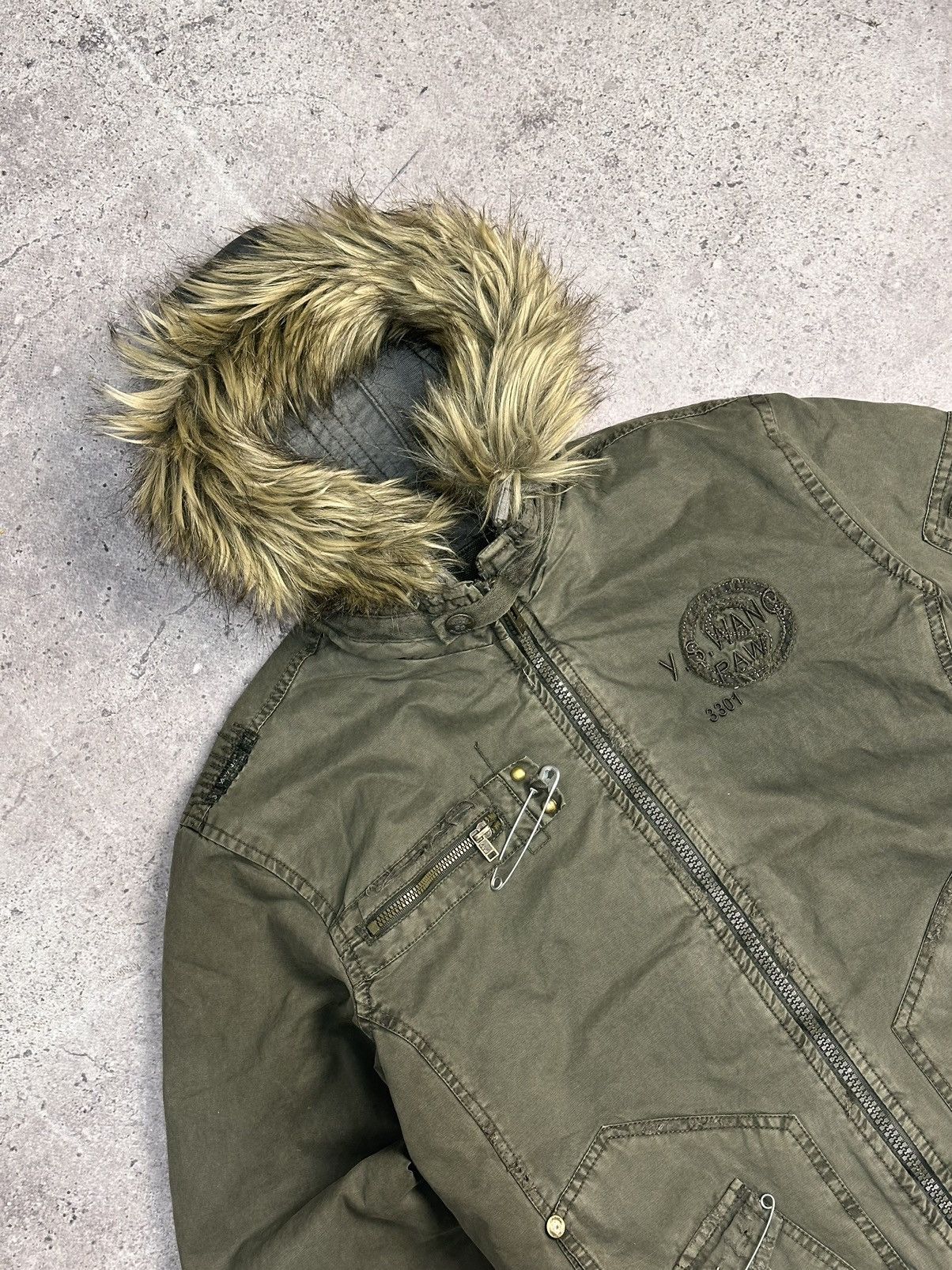 If Six Was Nine Vintage Army Military Fur Hood Jacket Y2K Utility Cropped Size US M / EU 48-50 / 2 - 3 Thumbnail