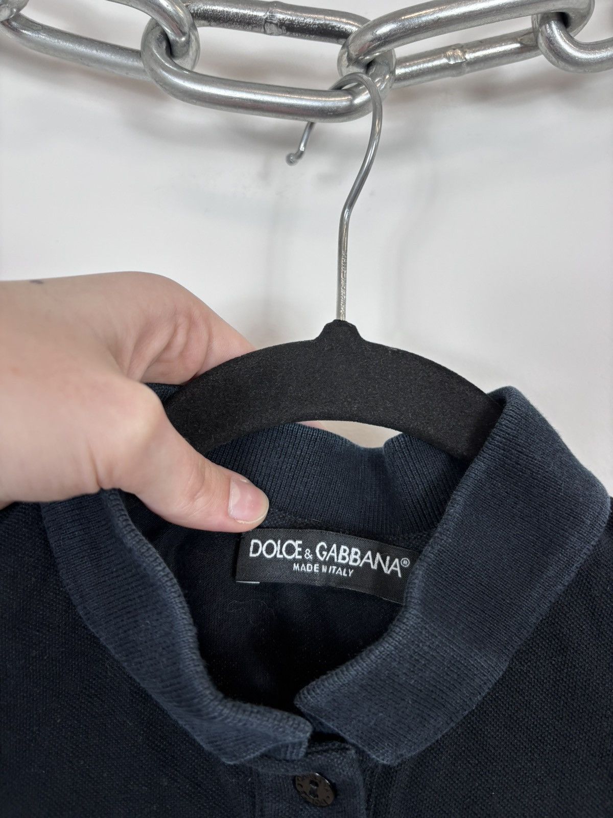 Dolce & Gabbana Dolce & Gabbana Women’s Black Short Sleeve Polo Shirt Size M / US 6-8 / IT 42-44 - 9 Thumbnail