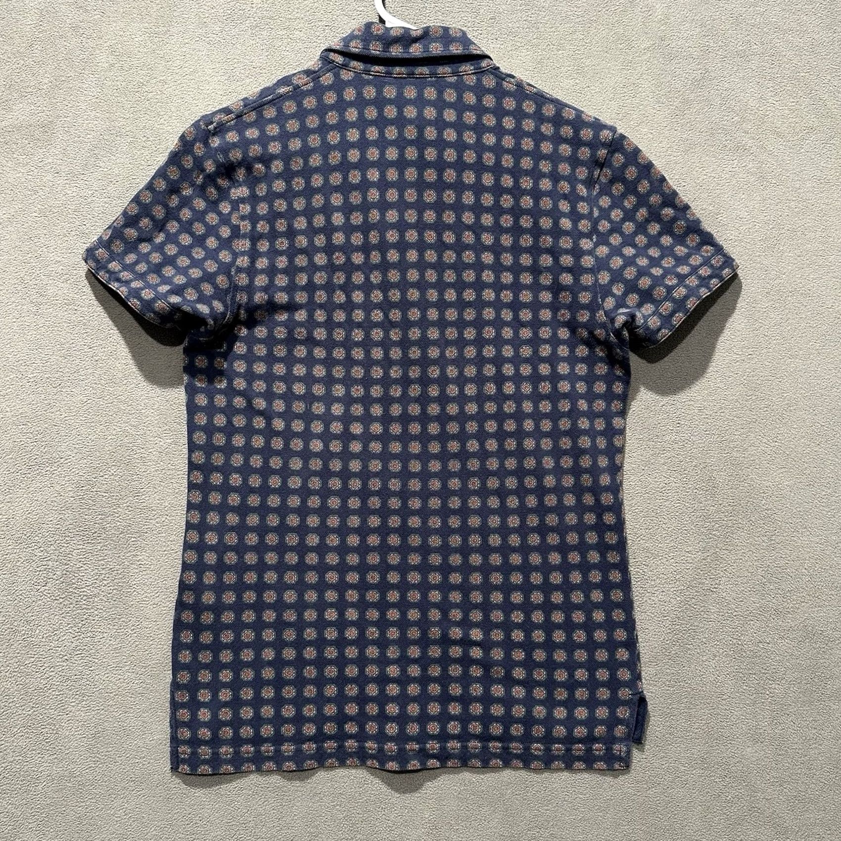 Uniqlo UNIQLO Michael Bastian Polo Shirt Mens XS Blue Geometric Floral AOP Lightweight Size US XS / EU 42 / 0 - 3 Thumbnail