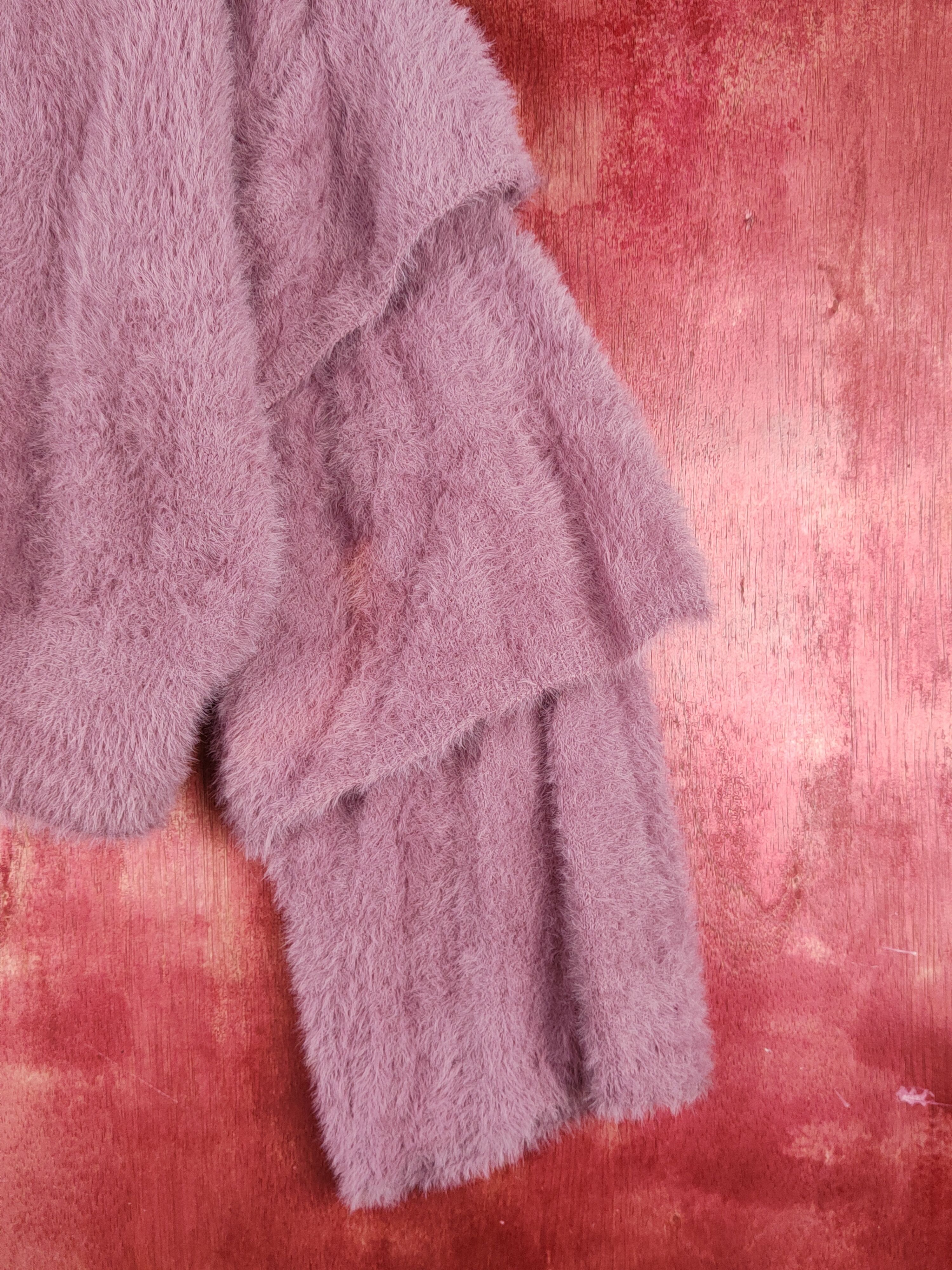 Japanese Brand Who's Who Chico Purple Faded Fur Mohair Knitwear #S1962 Size M / US 6-8 / IT 42-44 - 6 Thumbnail